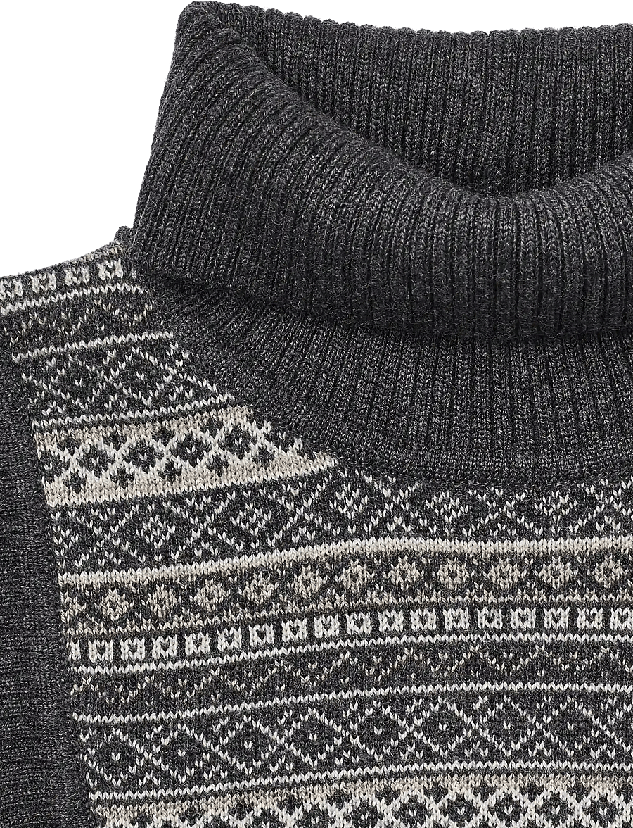 Wheat - Jacquard Neckwarmer Majo - halswärmer - charcoal melange - 1