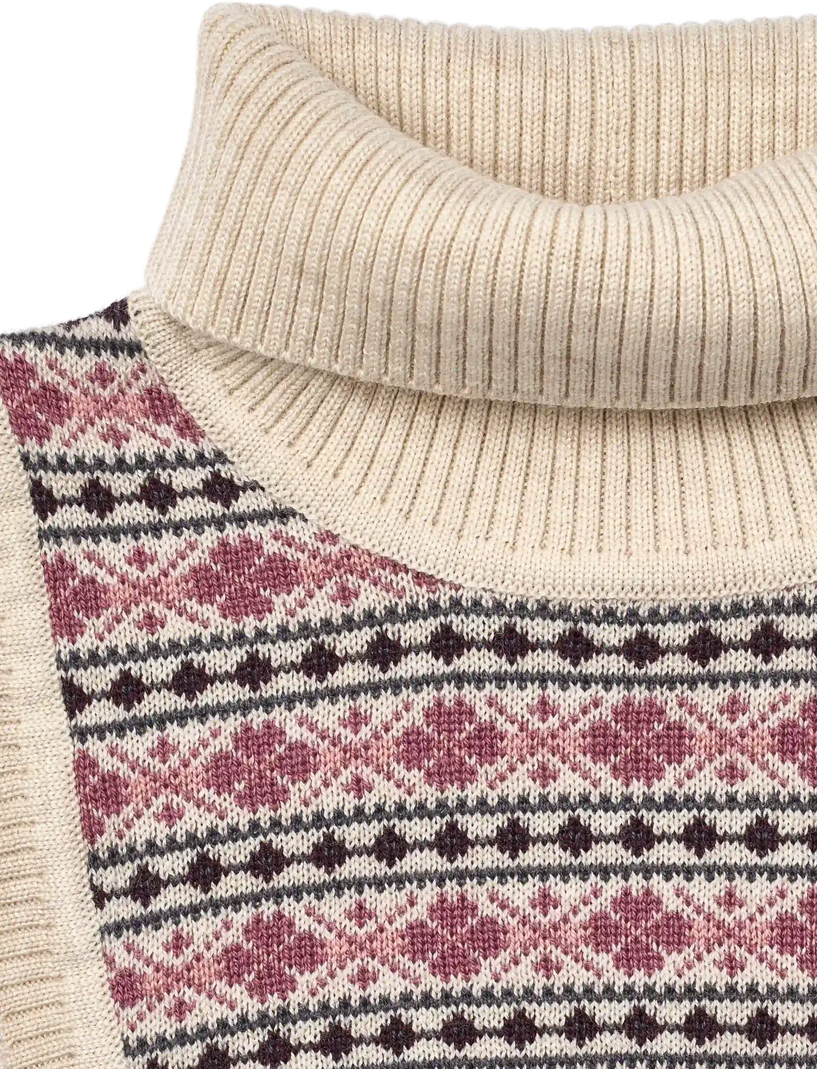 Wheat - Jacquard Neckwarmer Majo - eggshell - 1