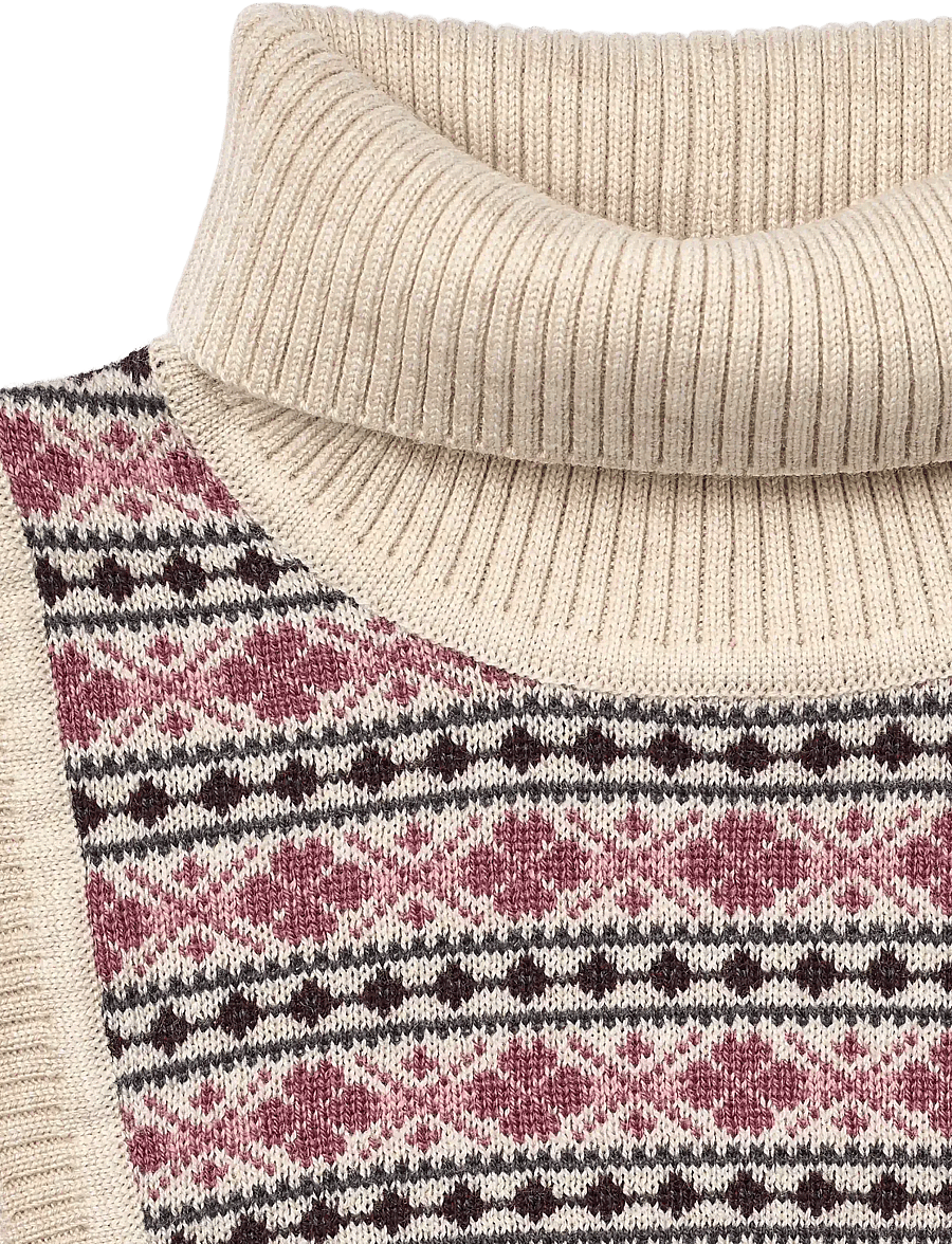 Wheat - Jacquard Neckwarmer Majo - eggshell - 1