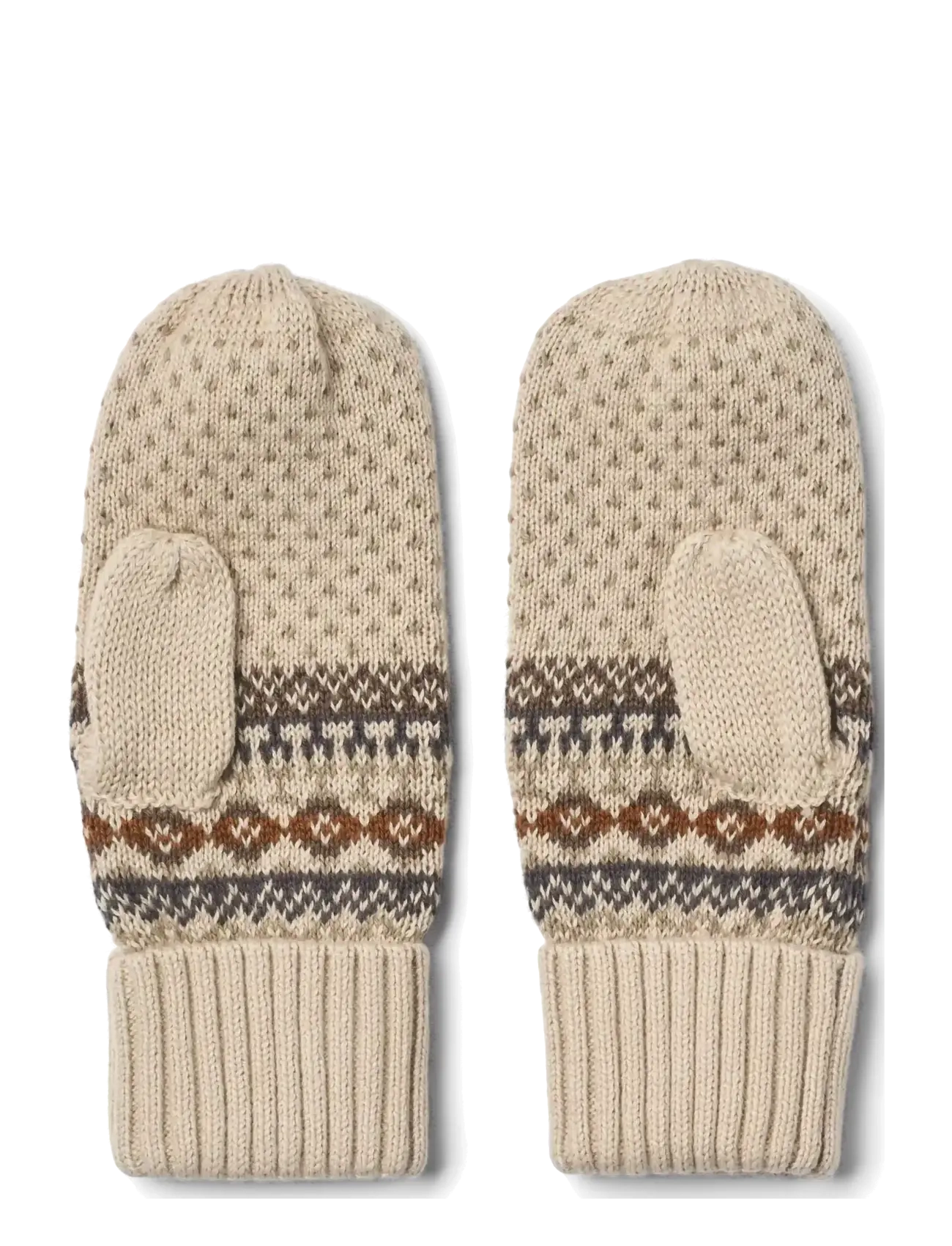 Wheat - Jacquard Mittens Cotta - gloves - brown - 1