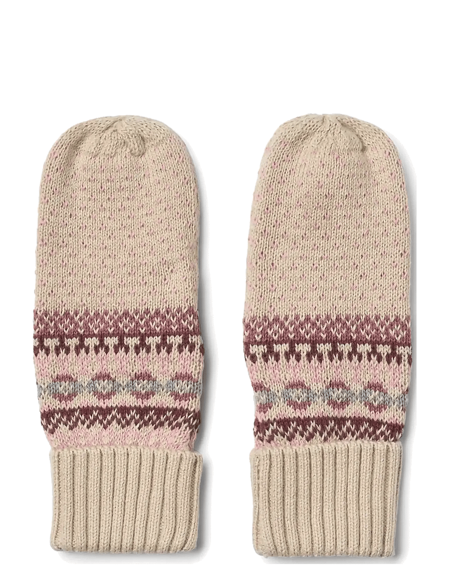 Wheat - Jacquard Mittens Cotta - gloves - rose - 0