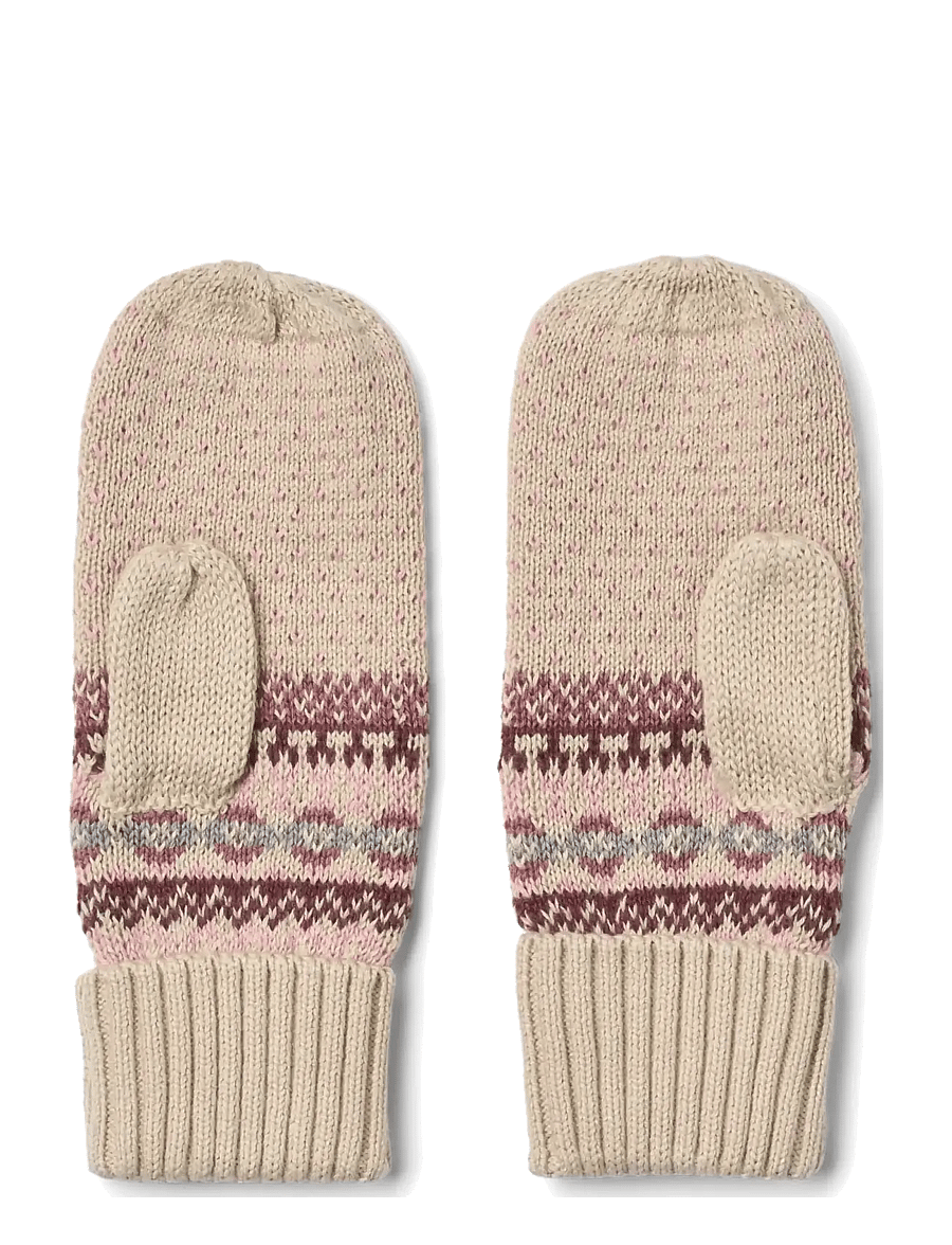 Wheat - Jacquard Mittens Cotta - gloves - rose - 1