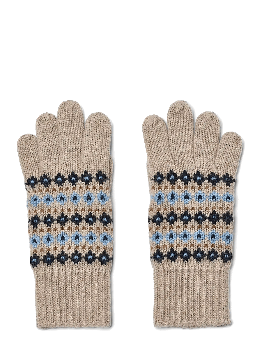 Wheat - Finger Gloves Bobbe - handskar - warm sand melange - 0