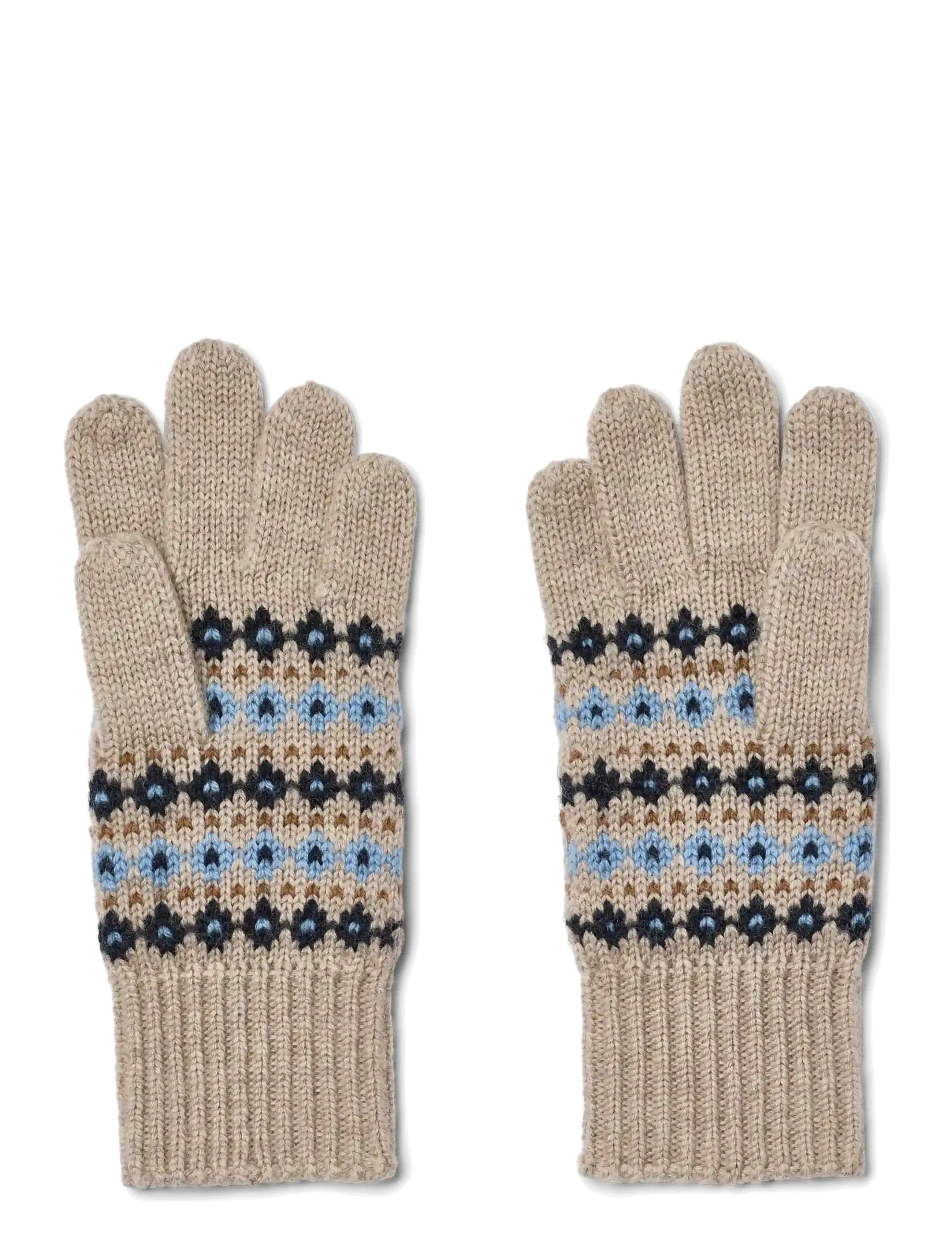 Wheat - Finger Gloves Bobbe - handskar - warm sand melange - 1