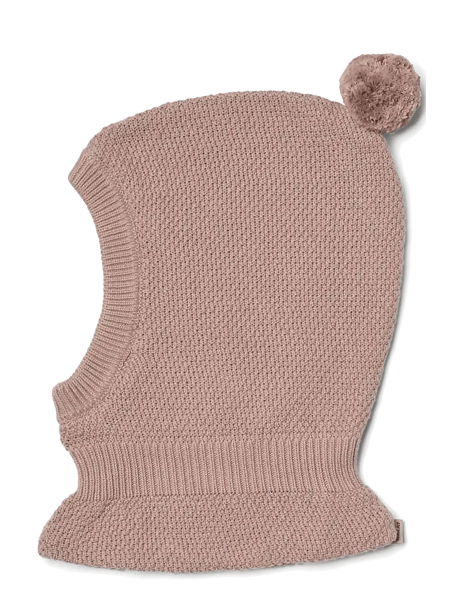 Wheat - Knit Balaclava Pomi - winteraccessoires - dry rose - 0