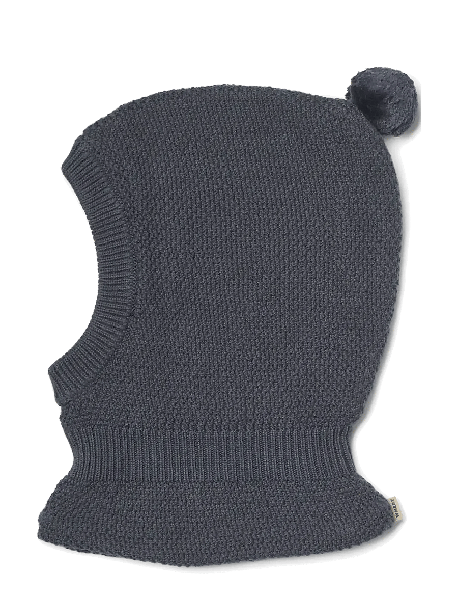Wheat - Knit Balaclava Pomi - vinteraccessoarer - greyblue - 0