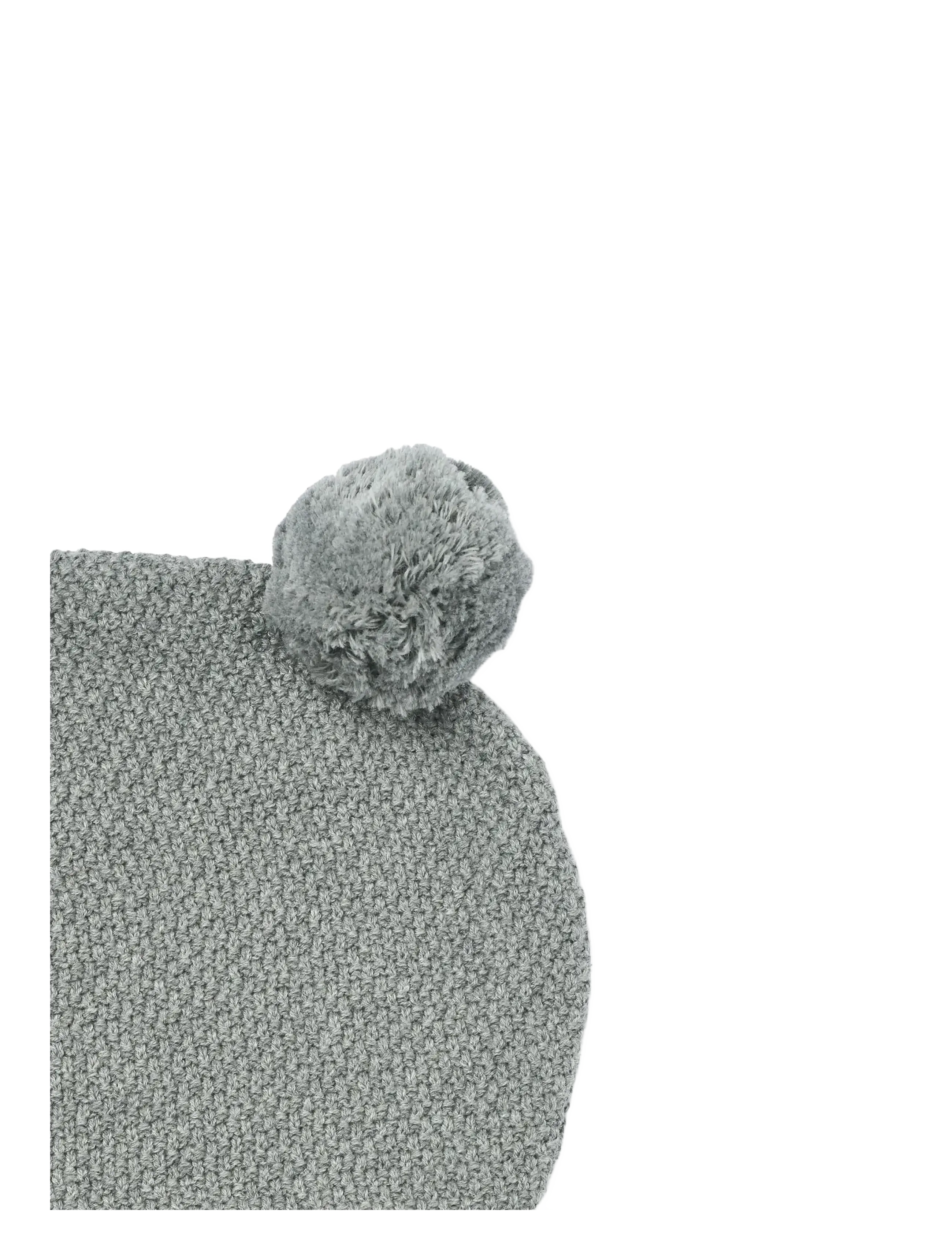Wheat - Knitted Balaclava Pomi - talveaksessuaarid - grey melange - 1