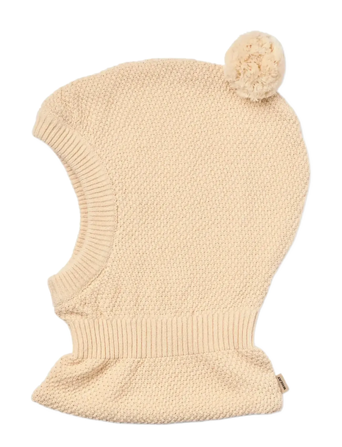 Wheat Knitted Balaclava Pomi, 1-3Y, Headwear, Creme - Balaclava, Kinder