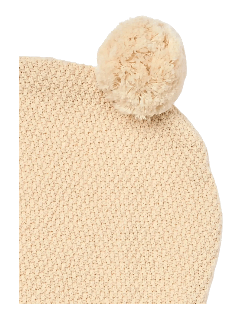 Wheat - Knitted Balaclava Pomi - vinteraccessoarer - offwhite melange - 1