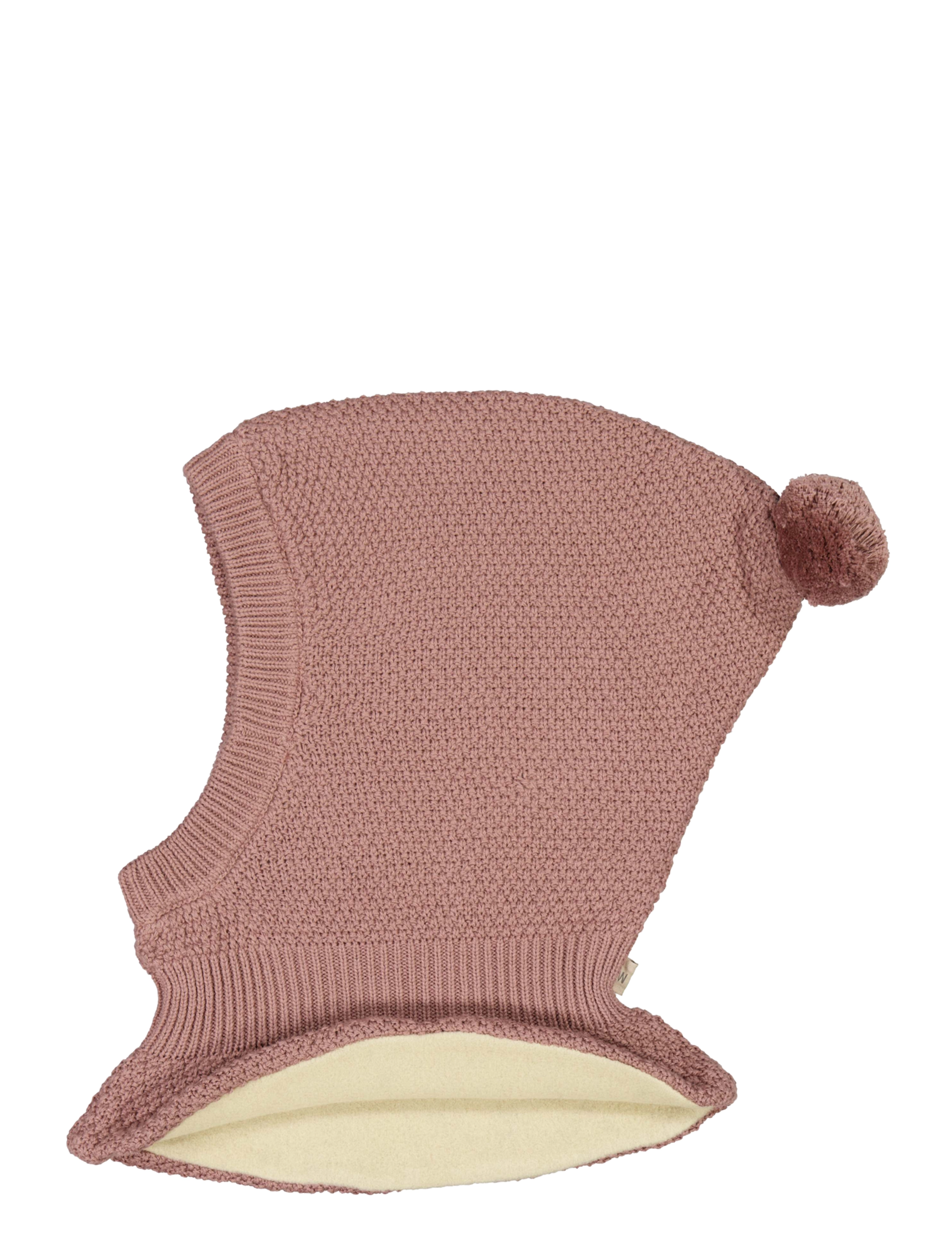 Knitted Balaclava Pomi - POWDER BROWN