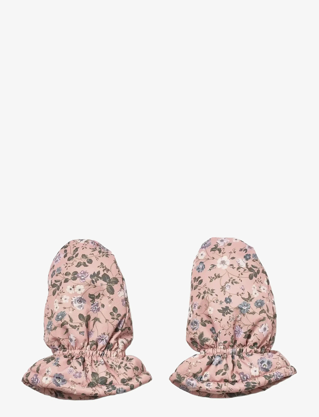 Wheat - Puffer Baby Mittens Muffu - kindad - rose powder flowers - 0