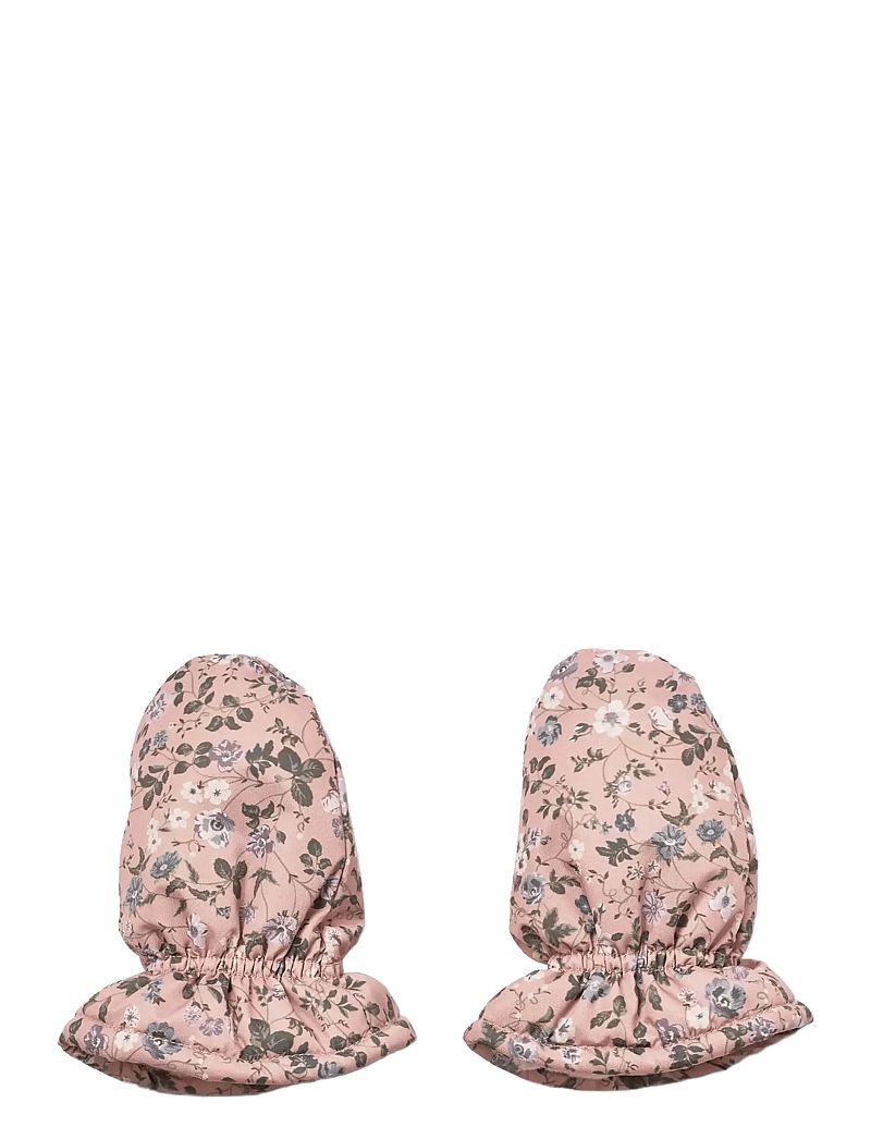 Wheat - Puffer Baby Mittens Muffu - kindad - rose powder flowers - 0