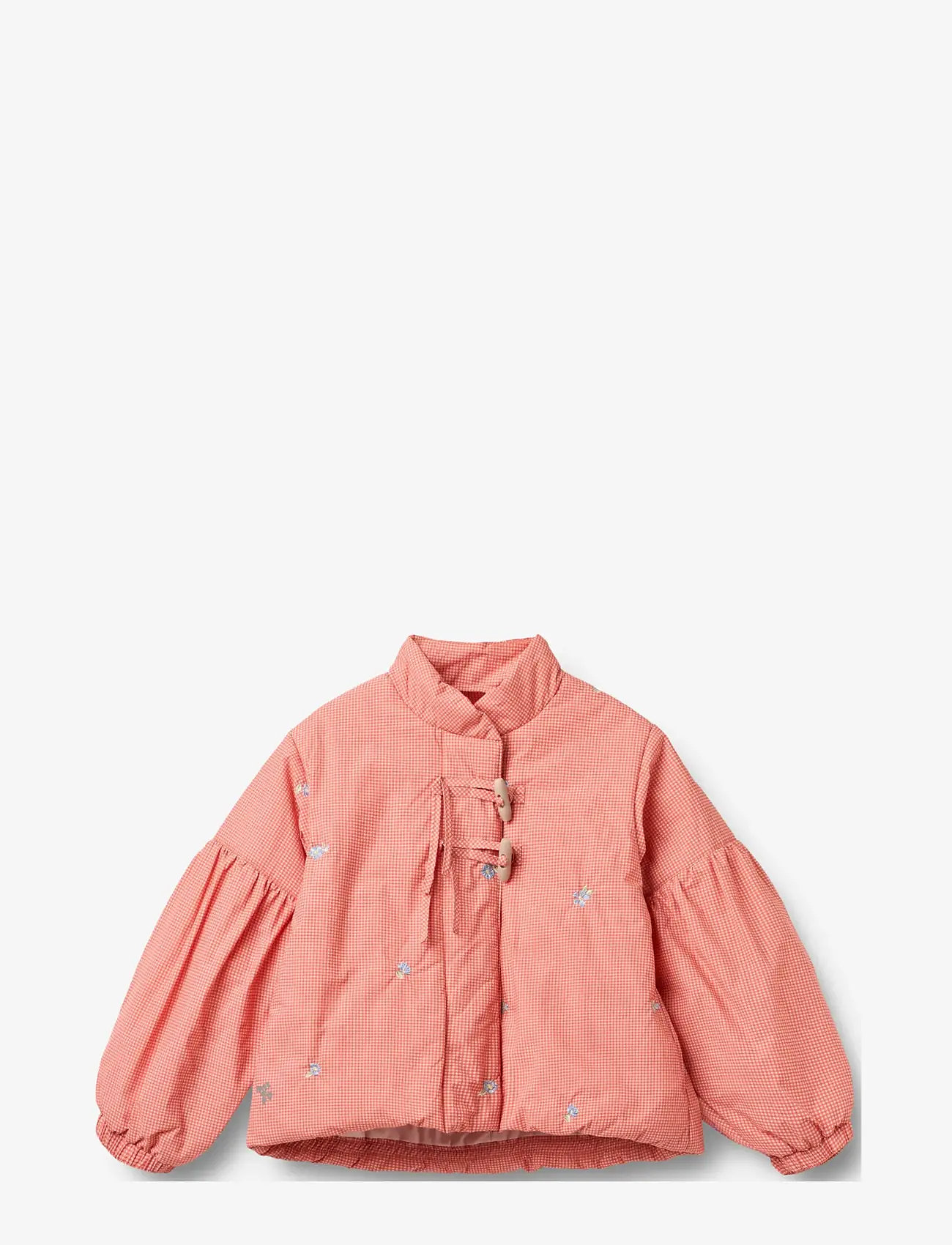 Wheat - Lightweight Puffer Jacket Sola - vinterjackor - red check - 1