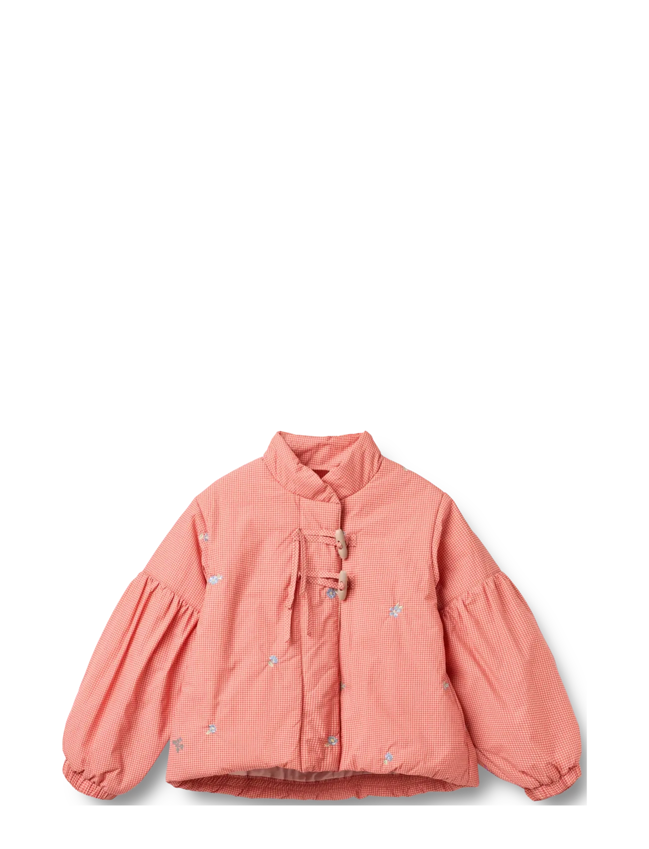 Wheat Lightweight Puffer Jacket Sola - Dunjakker - RED CHECK / coral