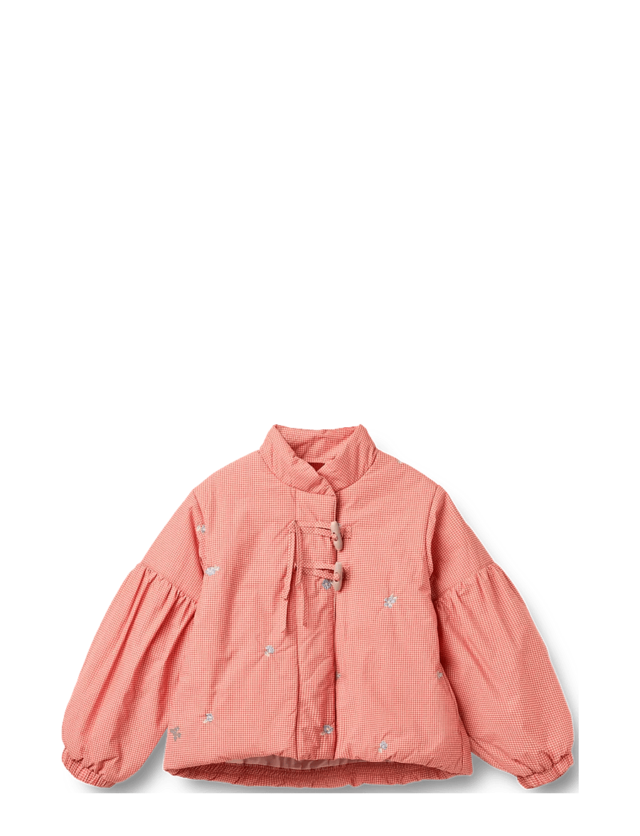 Wheat - Lightweight Puffer Jacket Sola - red check - 1