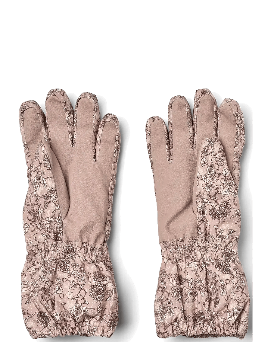 Wheat - Finger Gloves Skiski - handschuhe - rose winter flowers - 1