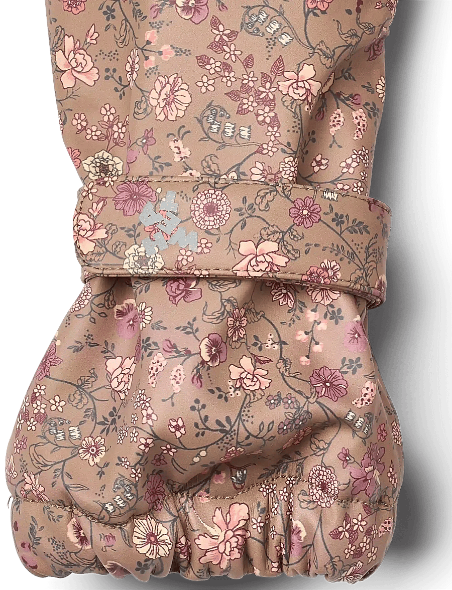Wheat - Rain Mittens Rily - rain gloves - portabella flowers - 2