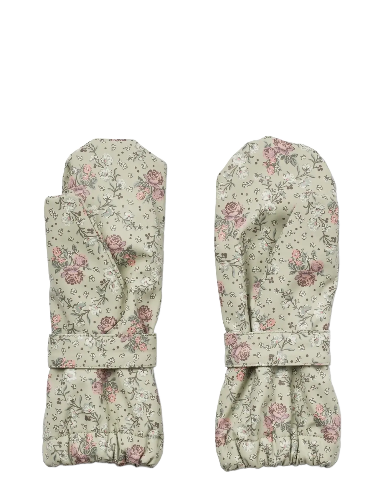 Wheat Rain Mittens Rily - Regnvantar - SLIGHTLY GREEN FLOWERS / green