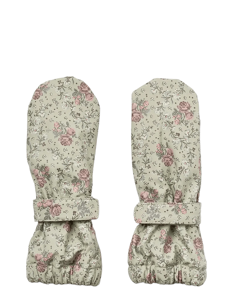 Wheat - Rain Mittens Rily - regen-handschuhe - slightly green flowers - 1