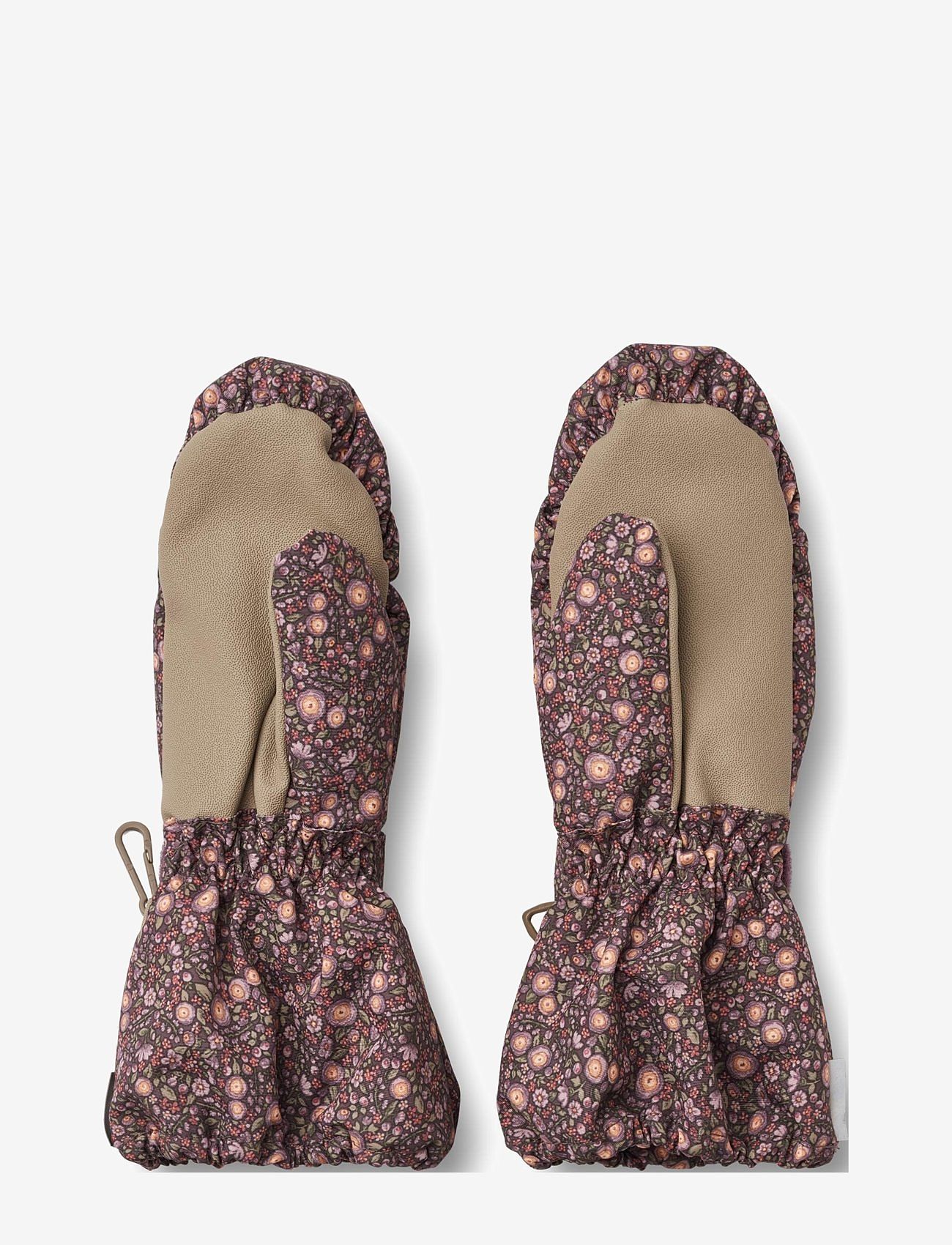 Wheat - Mittens Tech - eggplant buttercups - 1