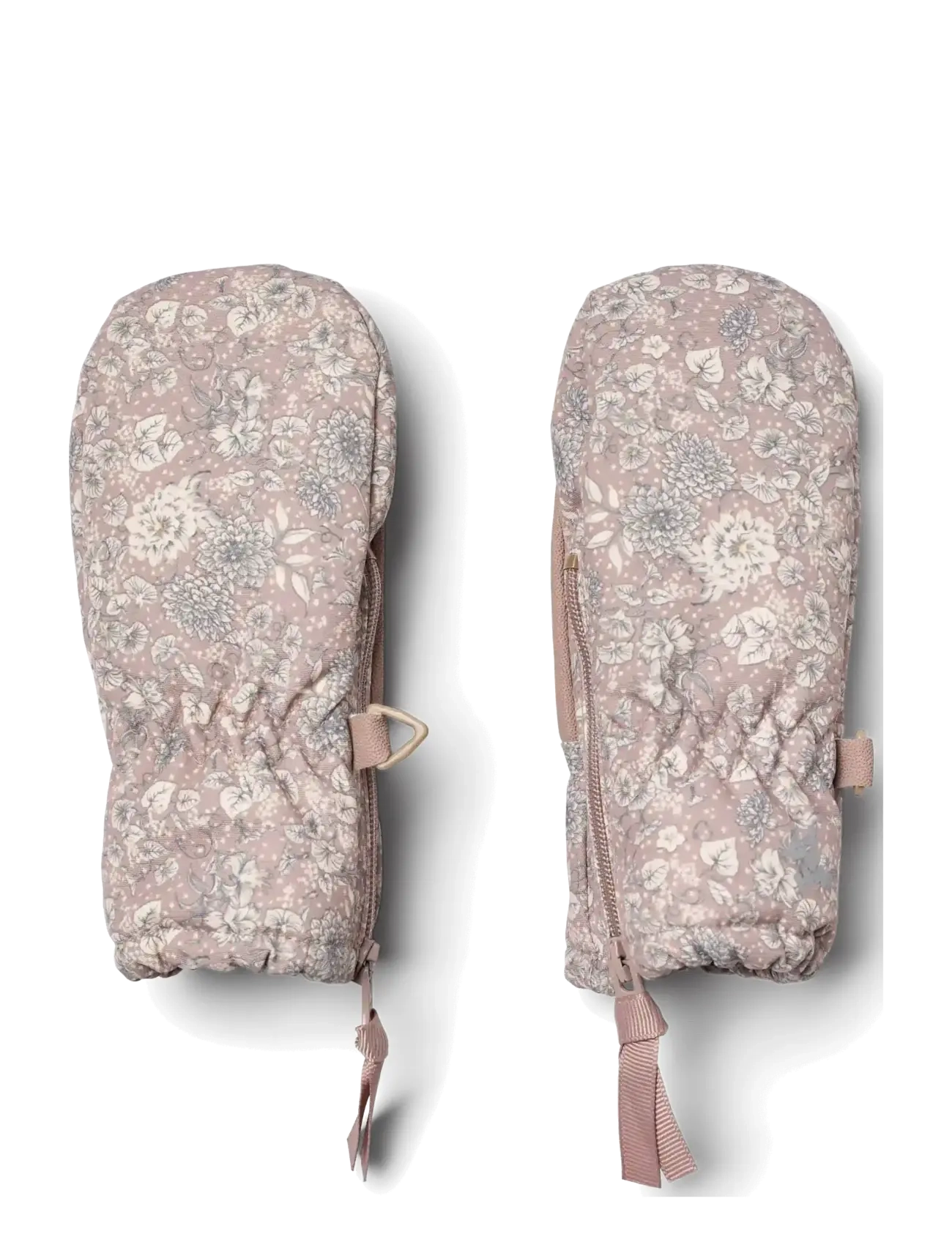 Wheat Technical Mittens Zipper - Lõbu välitingimustes - DRY ROSE FLOWERS / pink/rose