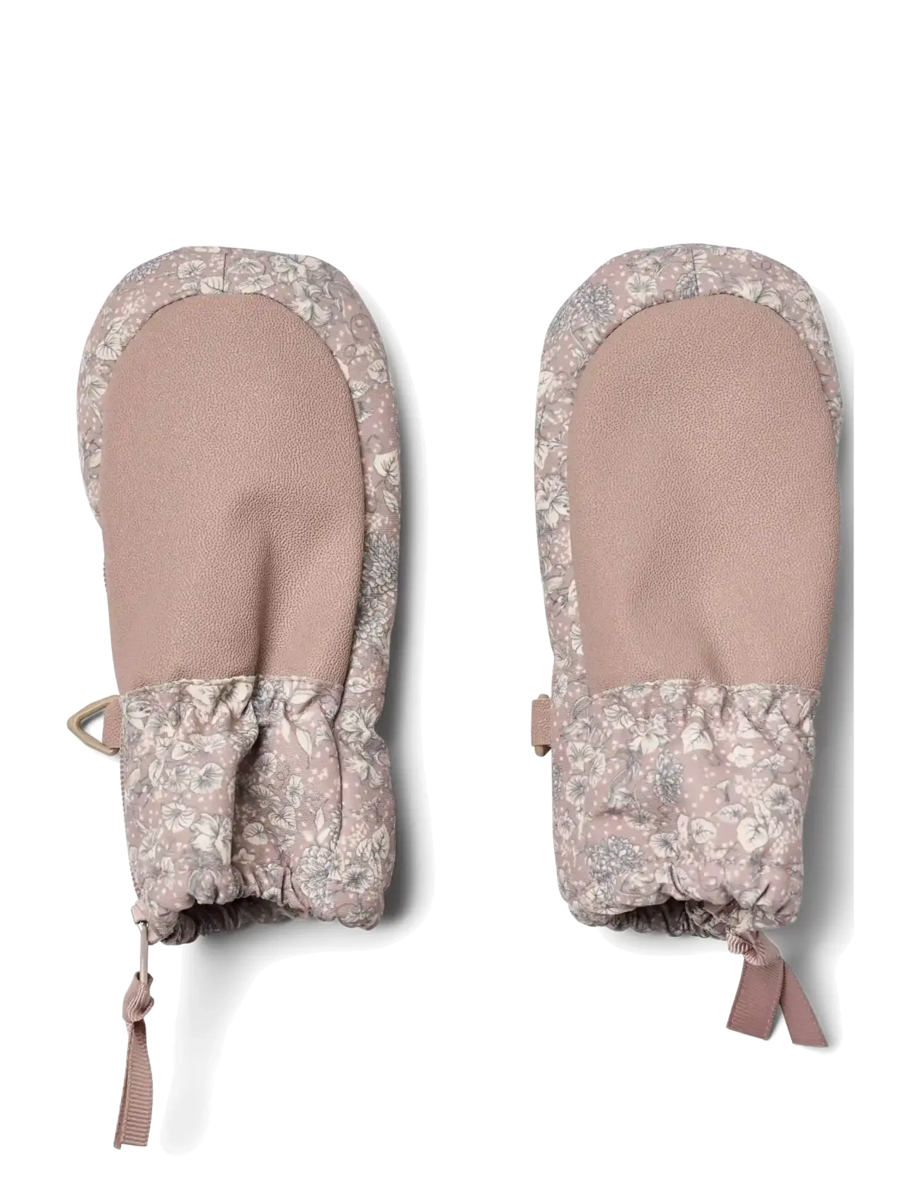 Wheat - Technical Mittens Zipper - dry rose flowers - 1