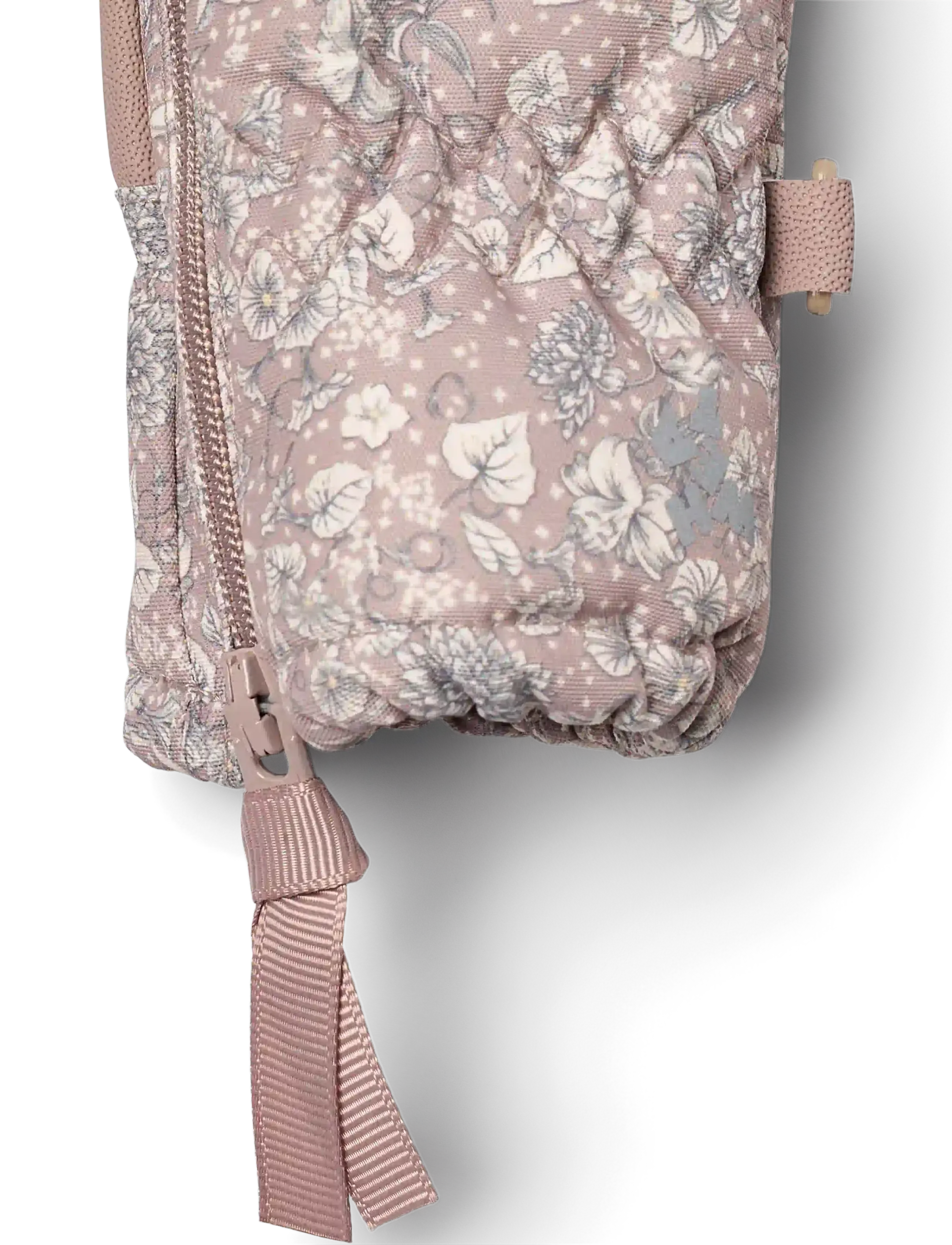 Wheat - Technical Mittens Zipper - dry rose flowers - 2