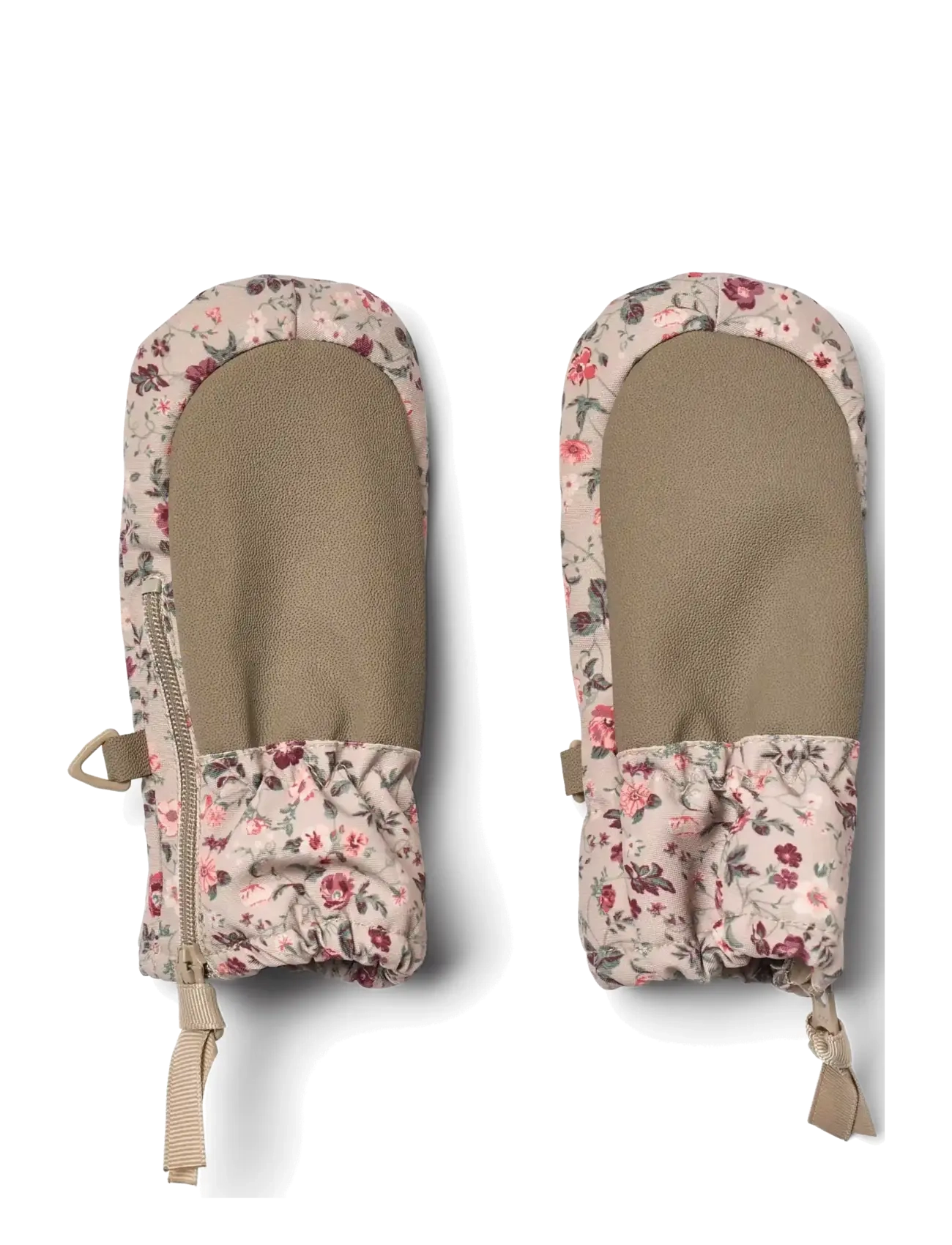 Wheat - Technical Mittens Zipper - baby-handschuhe - grey moon flowers - 1