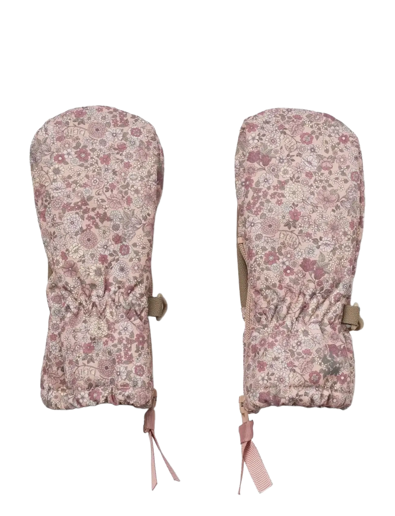 Technical Mittens Zipper - ROSE DUST FLOWERS