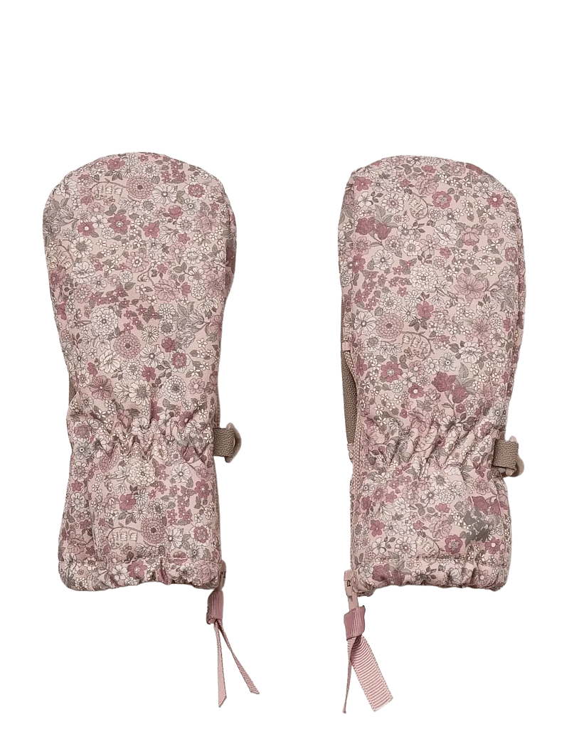 Wheat - Technical Mittens Zipper - beebikindad - rose dust flowers - 0