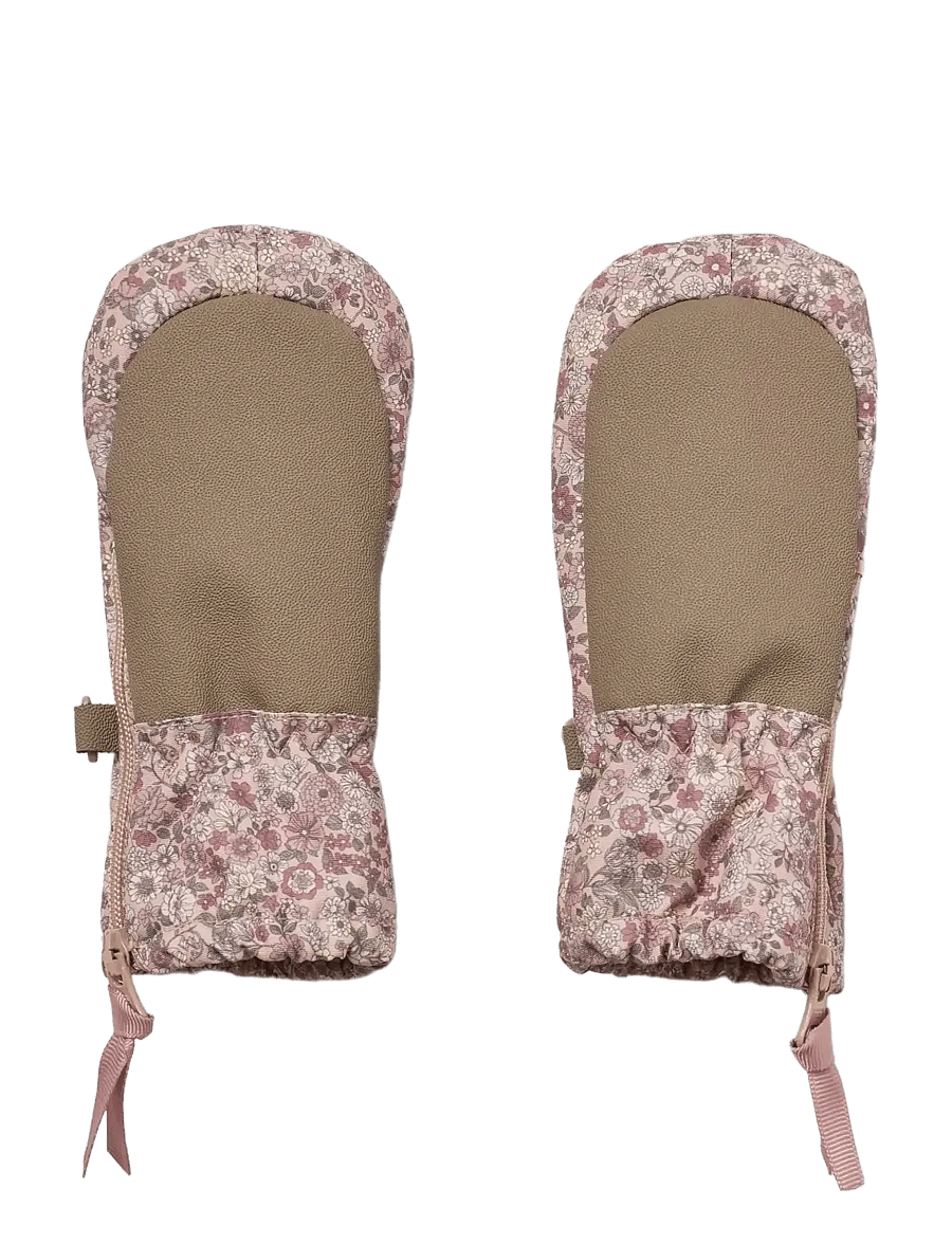 Wheat - Technical Mittens Zipper - babyvanter - rose dust flowers - 1