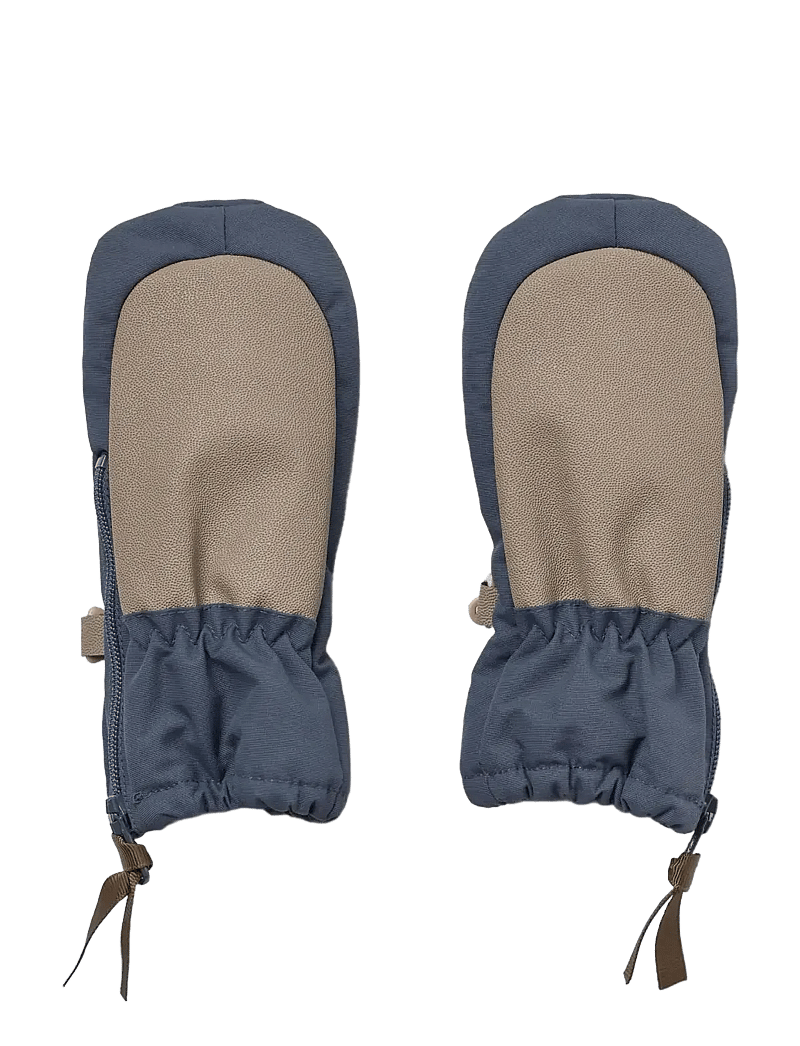 Wheat - Technical Mittens Zipper - beebikindad - greyblue - 1