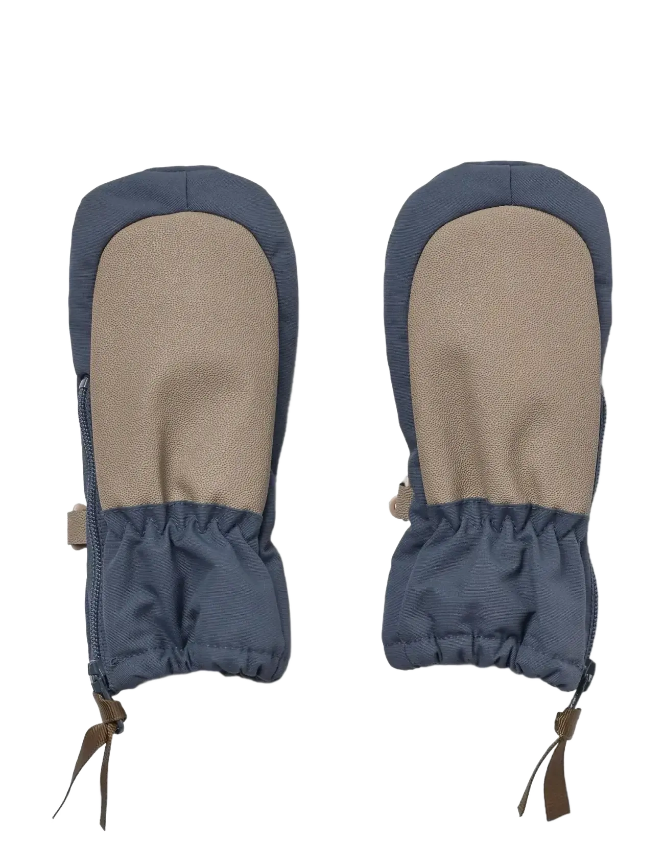 Wheat - Technical Mittens Zipper - mössor & vantar - greyblue - 1