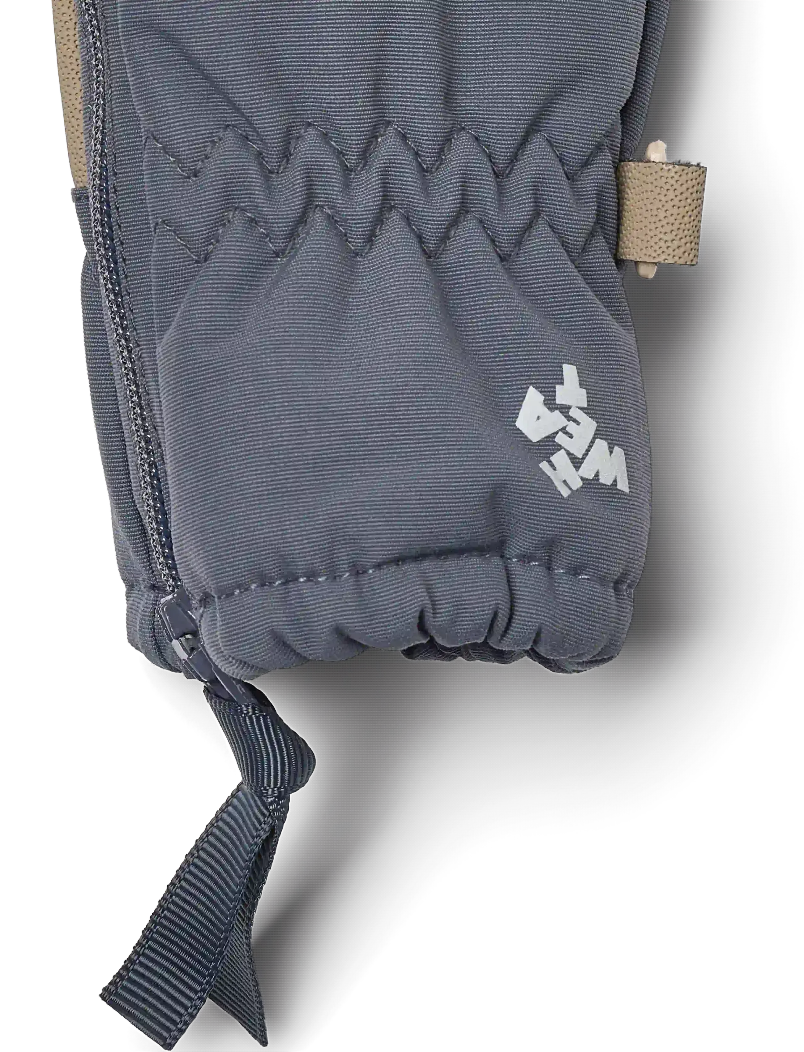 Wheat - Technical Mittens Zipper - mössor & vantar - greyblue - 3