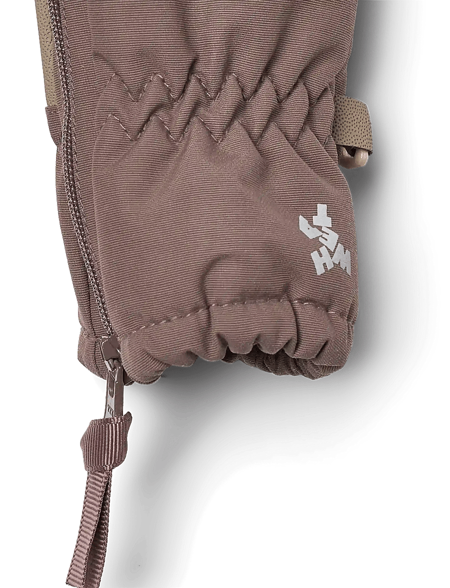 Wheat - Technical Mittens Zipper - baby gloves - plum truffle - 2
