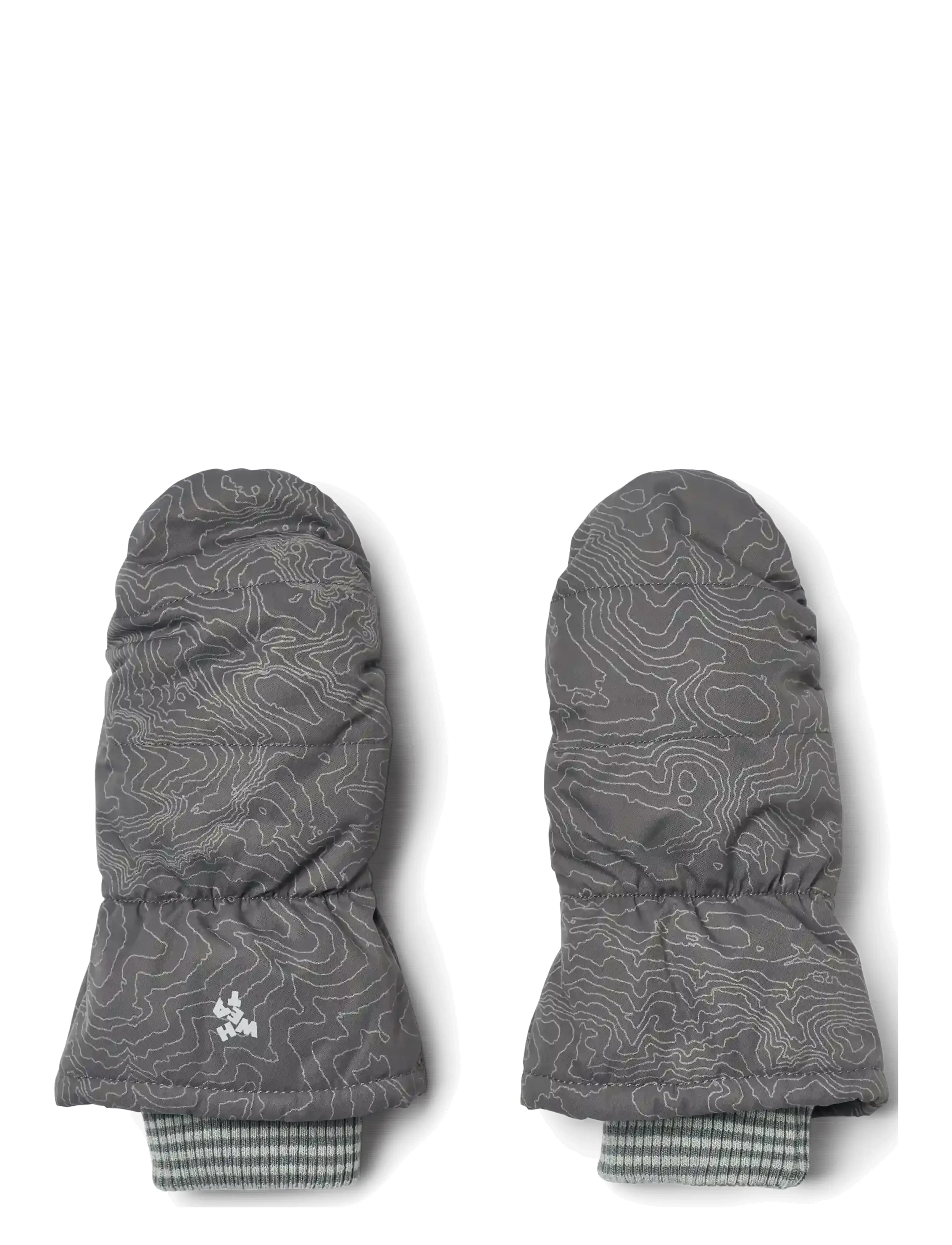 Wheat Puffer Mittens Jazz - Gloves - DARK REFLECTIVE MAP / grey