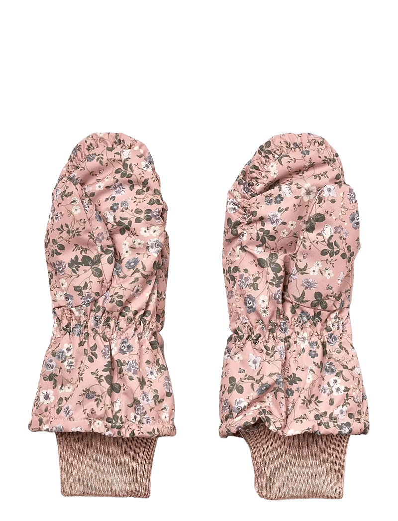 Wheat - Puffer Mittens Jazz - votter - rose powder flowers - 1