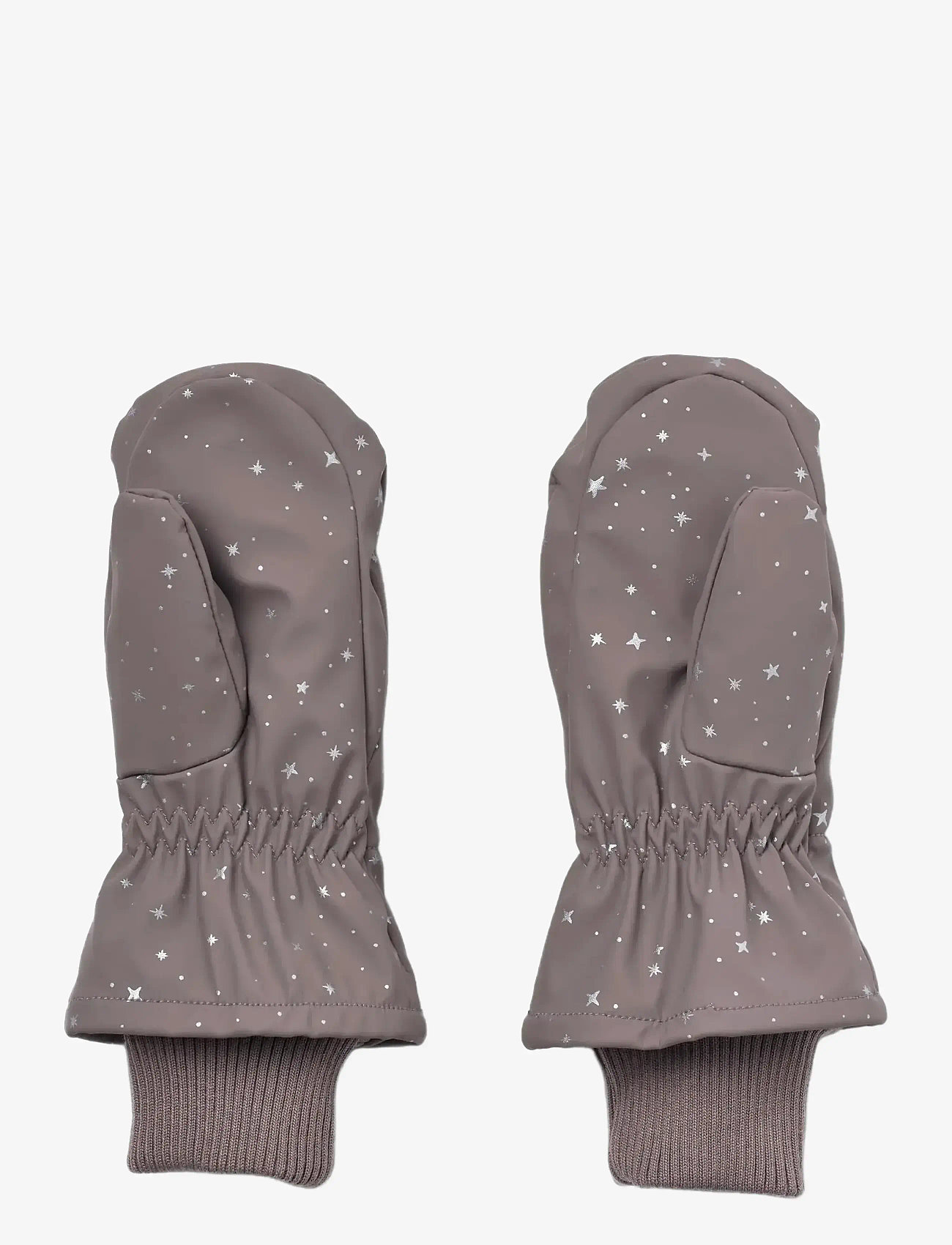 Wheat - Winter Mittens Stormy - purple stone stars - 1