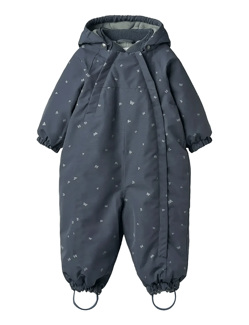 Wheat - Snowsuit Adi - talvekombinesoon - greyblue letters - 0