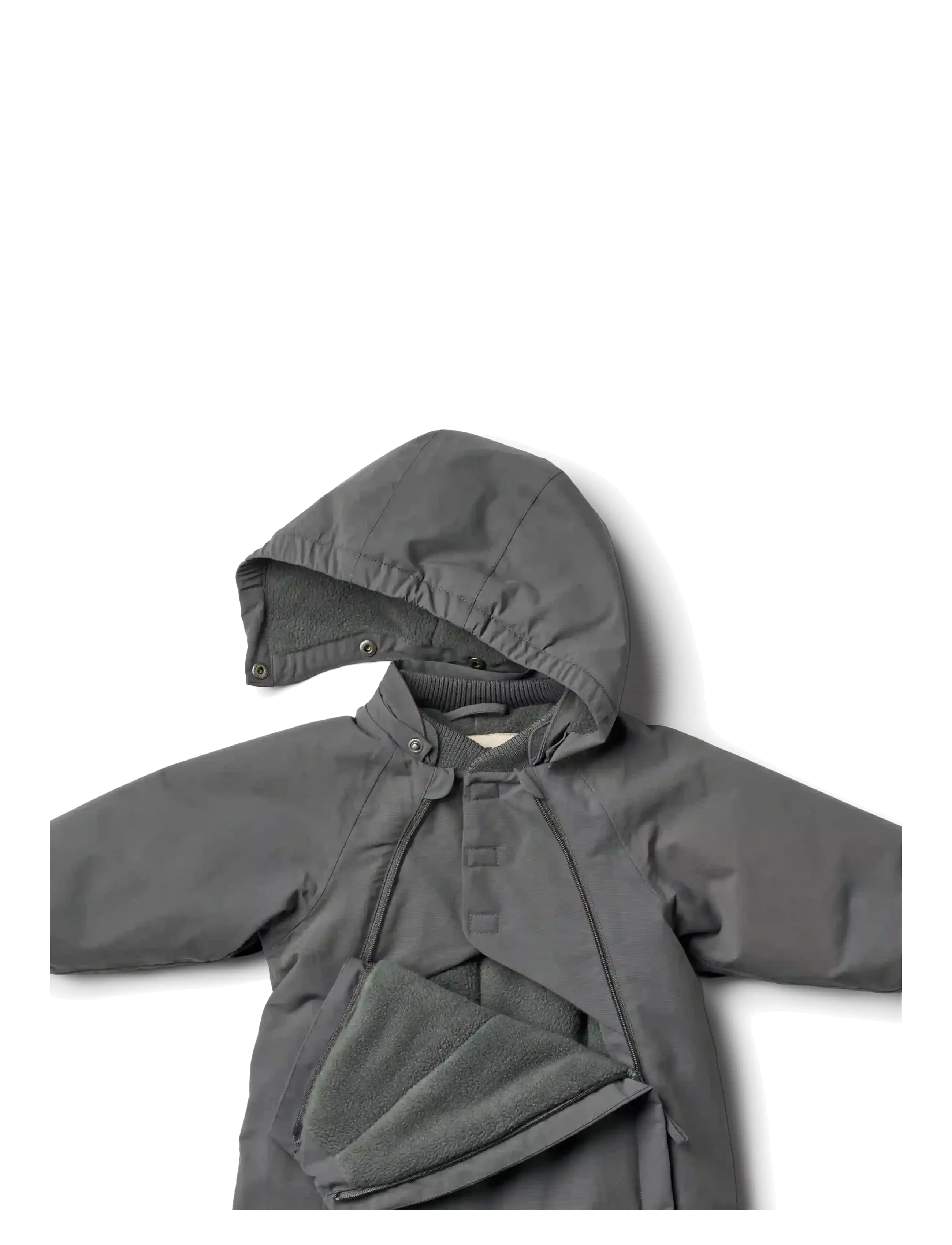 Wheat - Snowsuit Adi - vinteroveraller - dark charcoal - 2