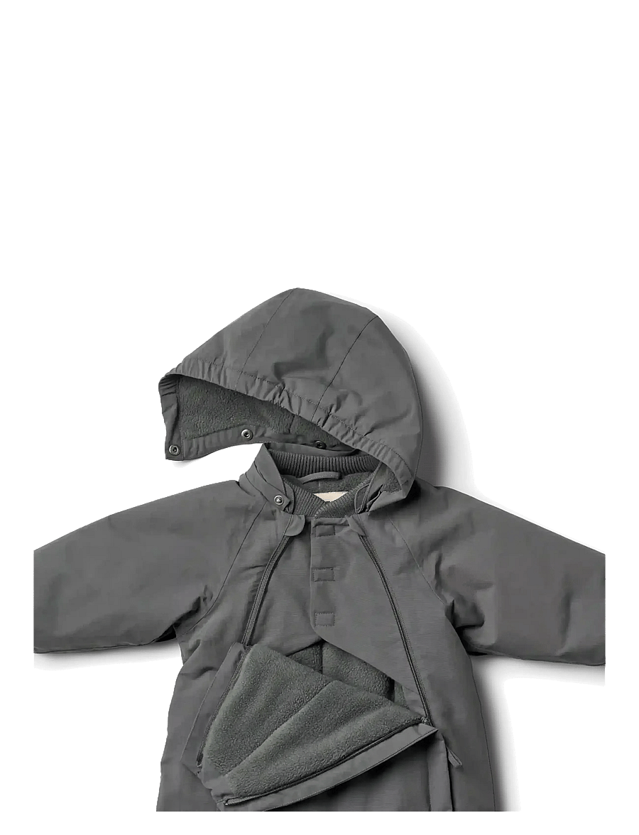 Wheat - Snowsuit Adi - vinteroveraller - dark charcoal - 2