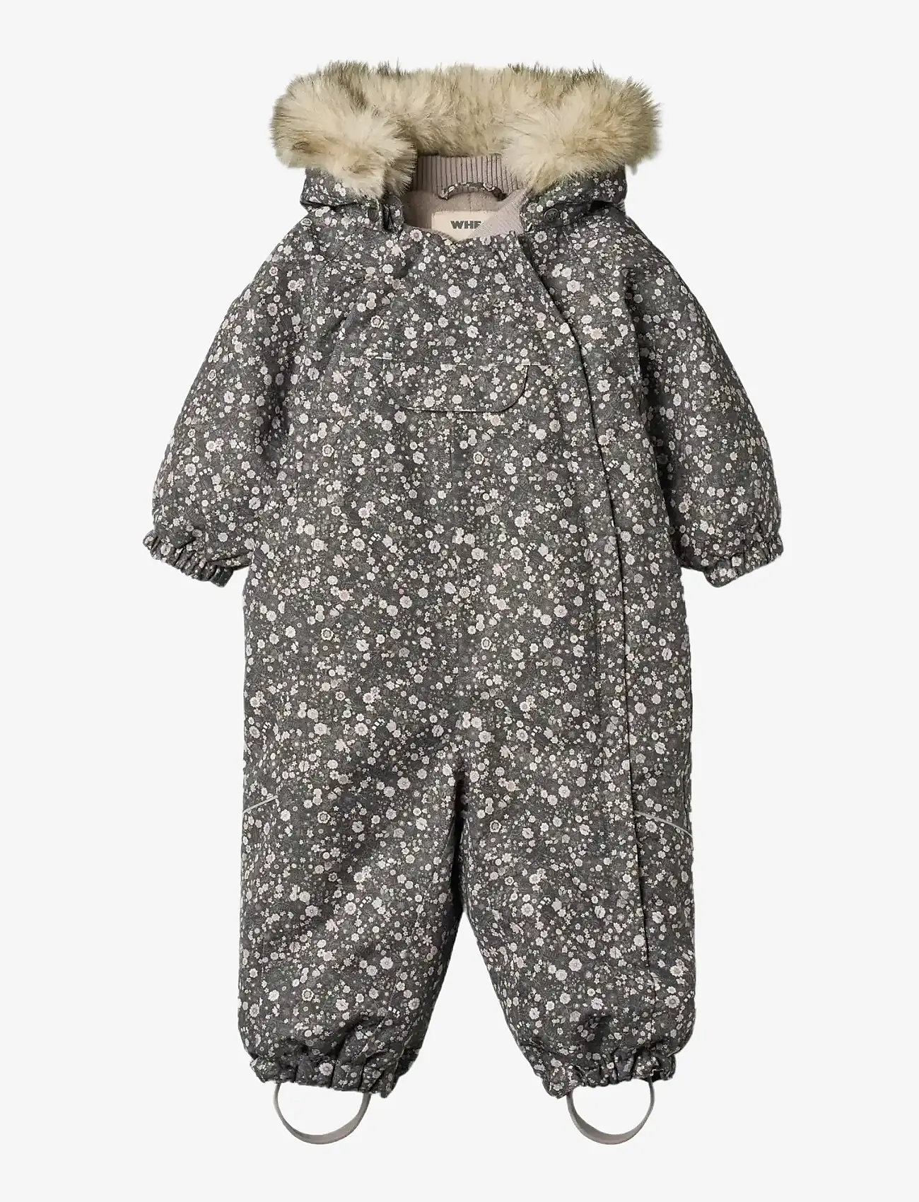 Wheat - Snowsuit Nickie - schneeanzug - black sea open flowers - 0