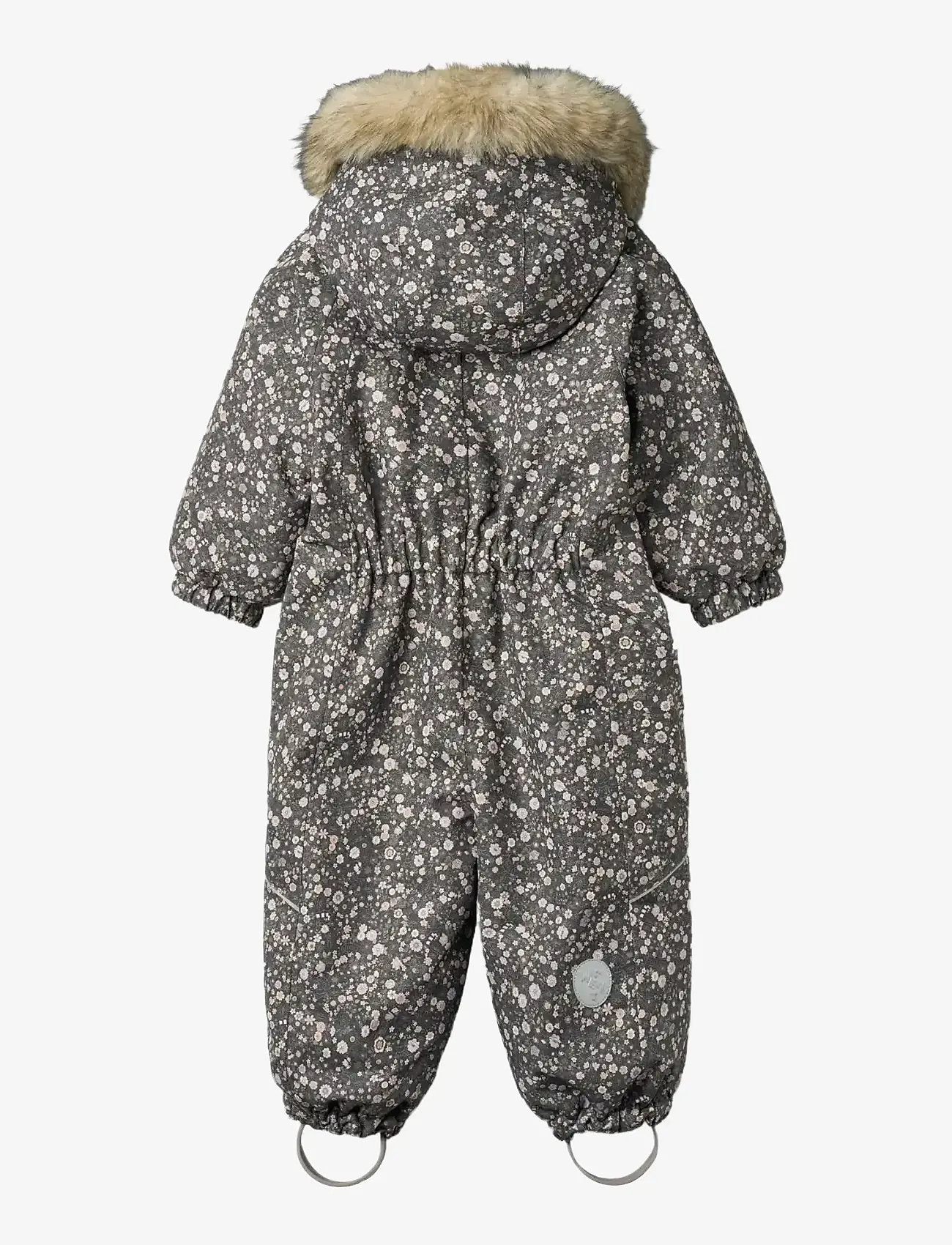 Wheat - Snowsuit Nickie - schneeanzug - black sea open flowers - 1