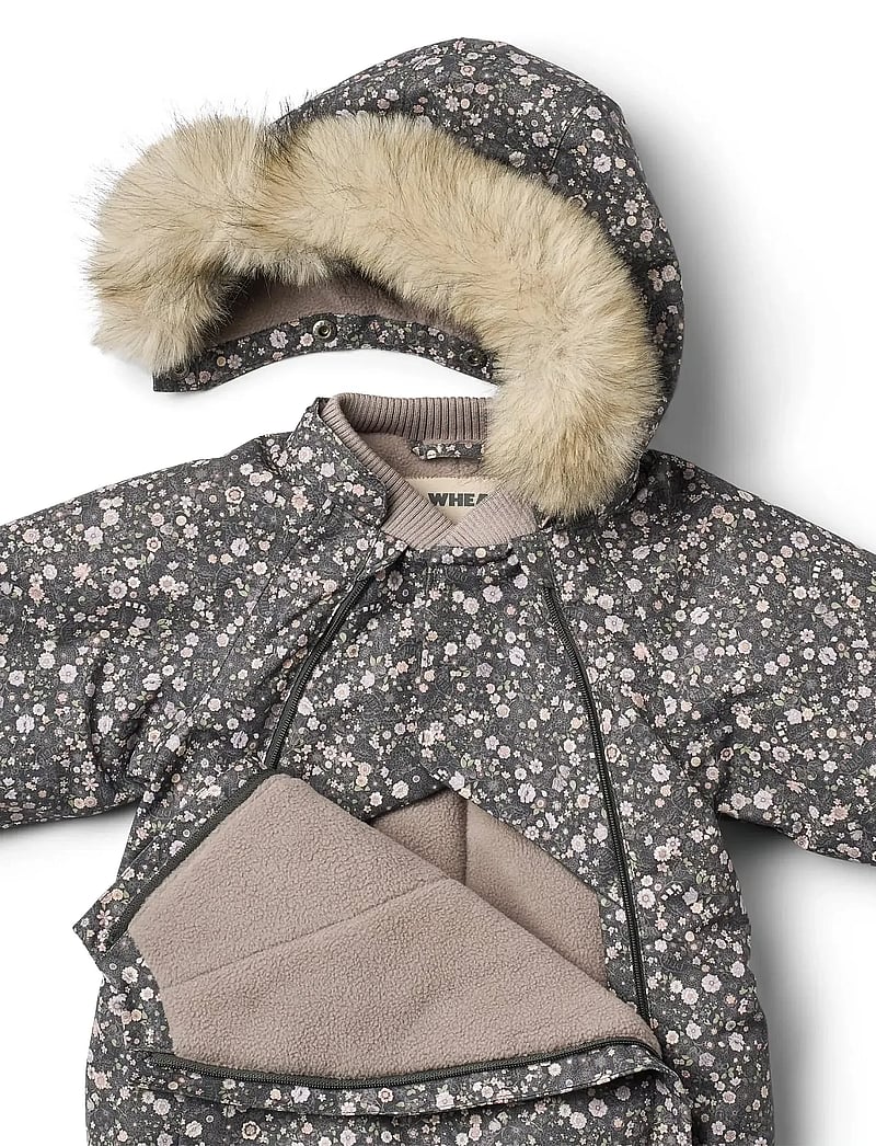 Wheat - Snowsuit Nickie - talvekombinesoon - black sea open flowers - 2