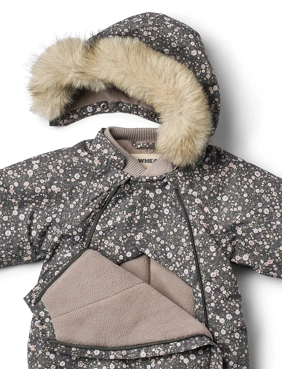 Wheat - Snowsuit Nickie - talvihaalarit - black sea open flowers - 2