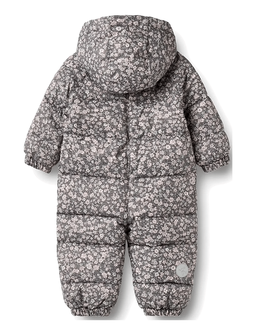 Wheat - Puffer suit Edem - schneeanzug - dark charcoal flowers - 1