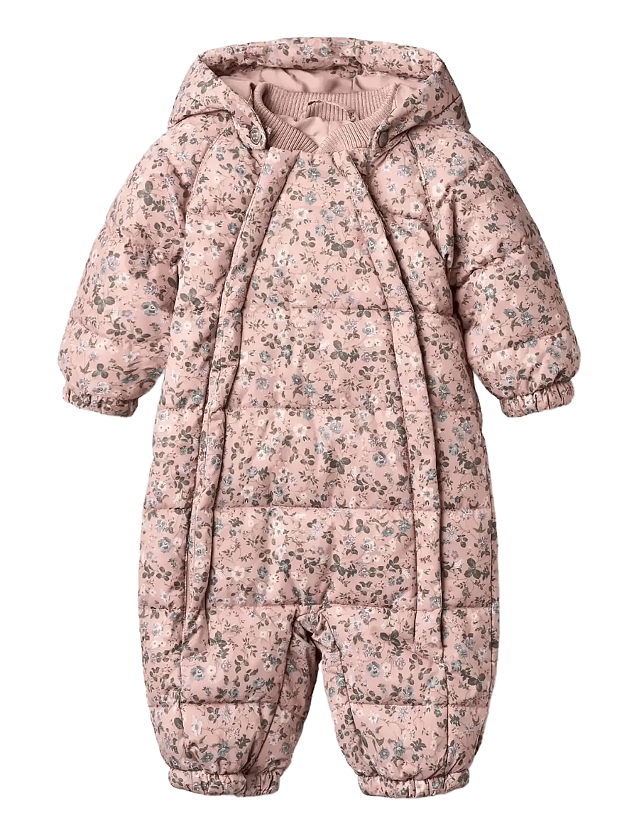 Wheat - Puffer suit Edem - schneeanzug - rose powder flowers - 0