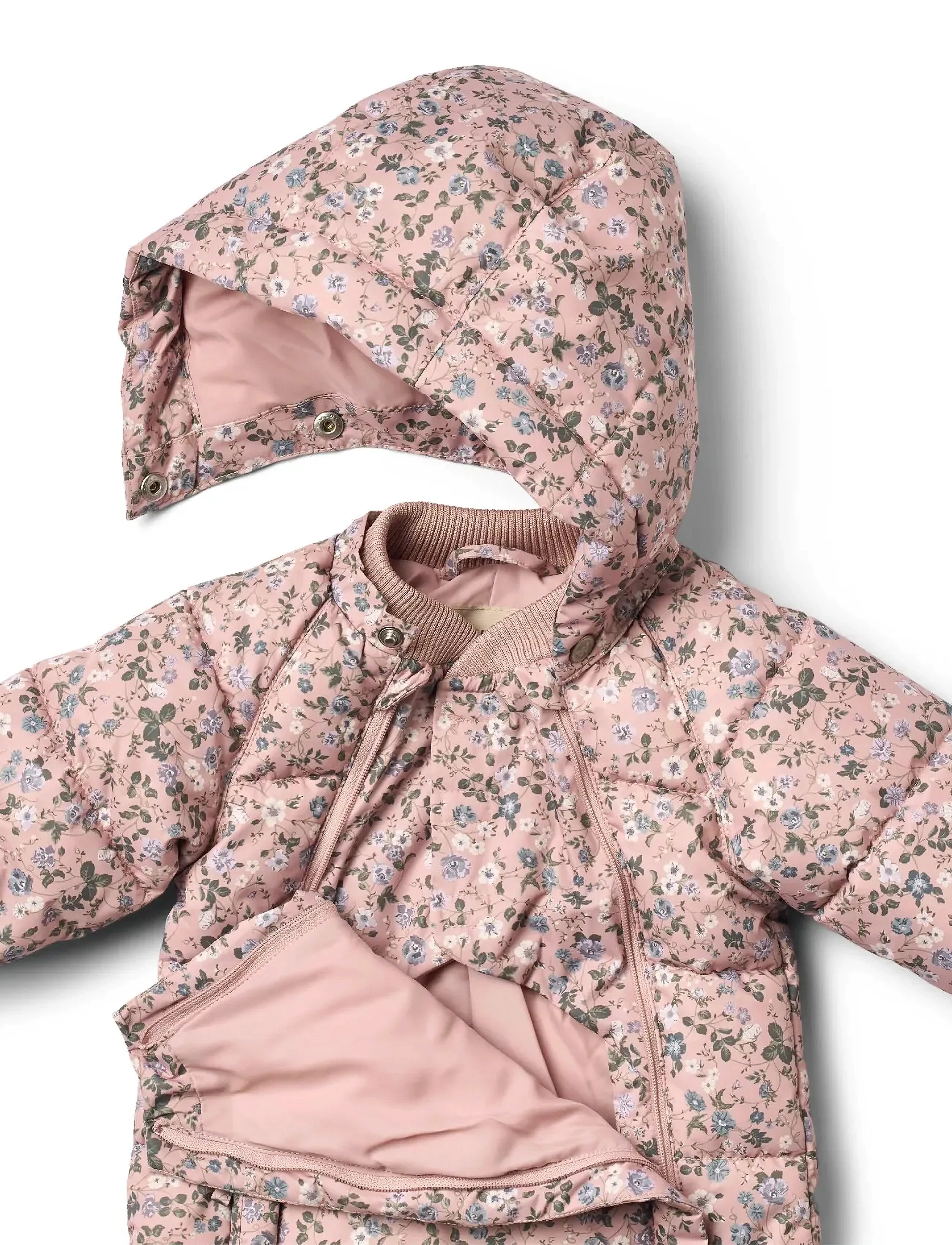Wheat - Puffer suit Edem - schneeanzug - rose powder flowers - 2