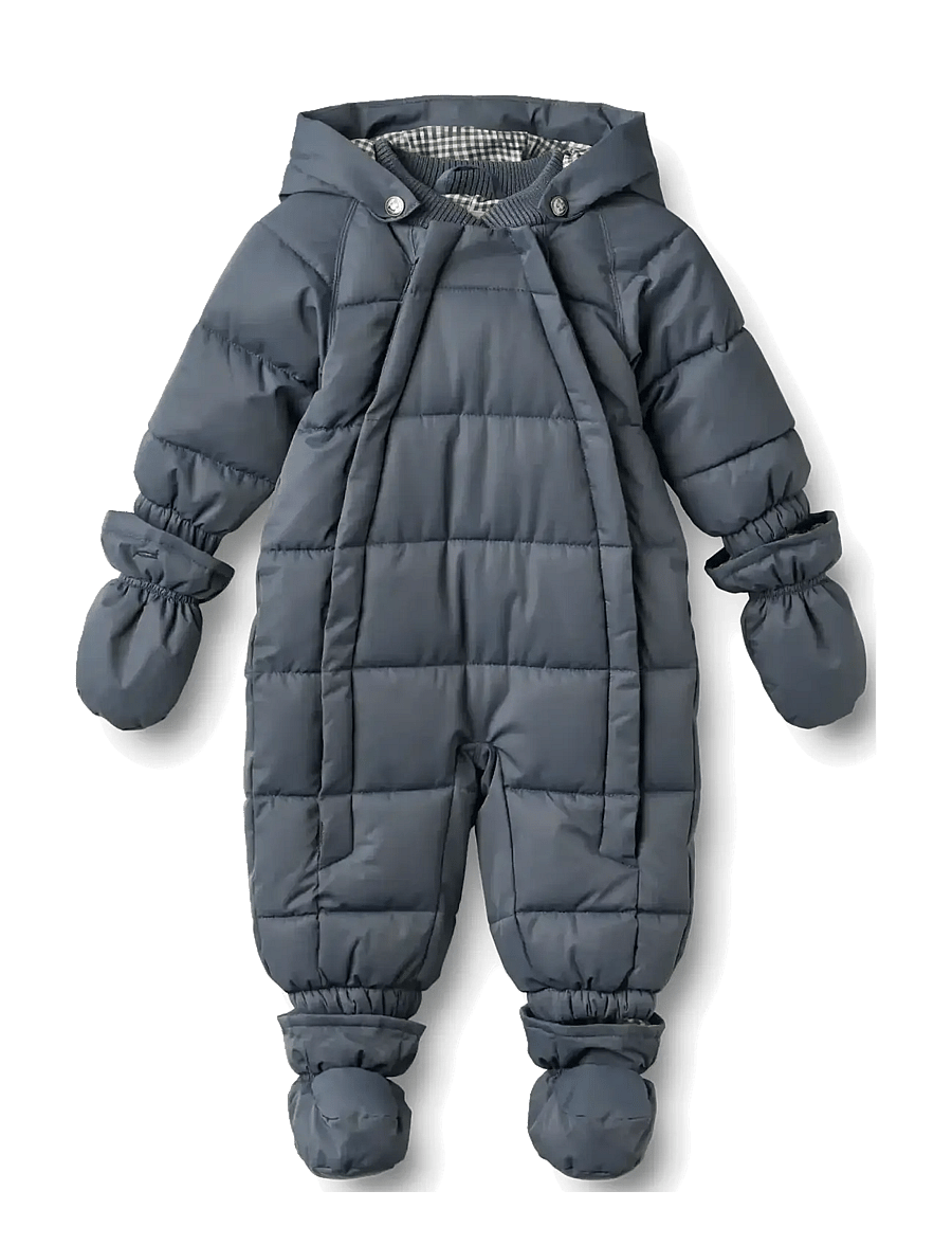 Wheat - Puffer suit Edem - schneeanzug - greyblue - 2