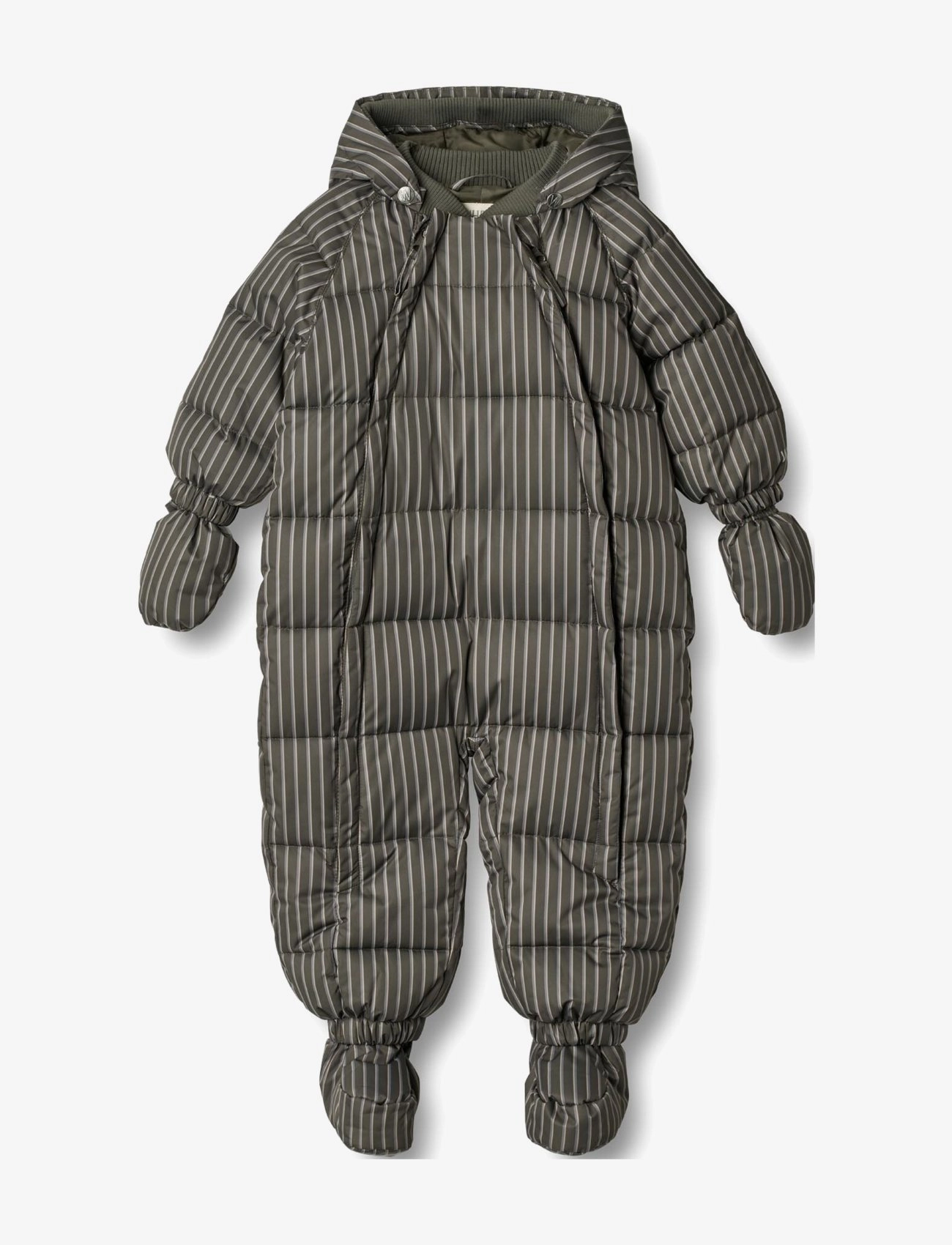 Wheat - Puffer Baby Suit Edem - autumn stripe - 1